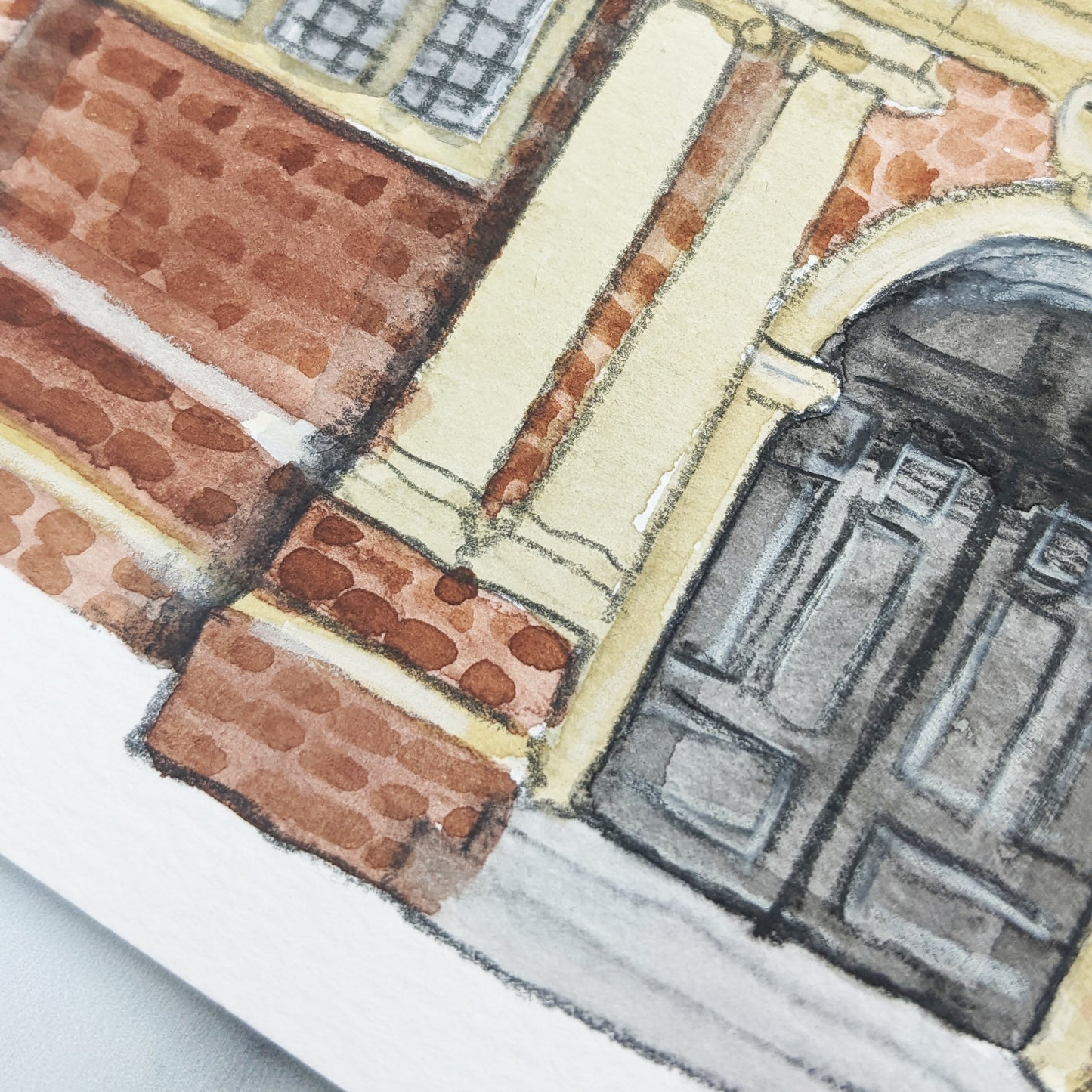 Watercolour Art Print - A Local Collection - The Grand Hall, Bedford