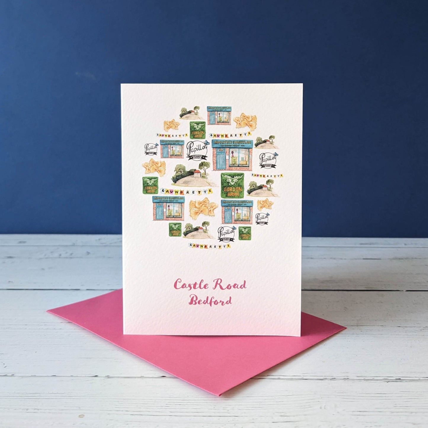 Greetings card - A Local Collection - Castle Road, Bedford