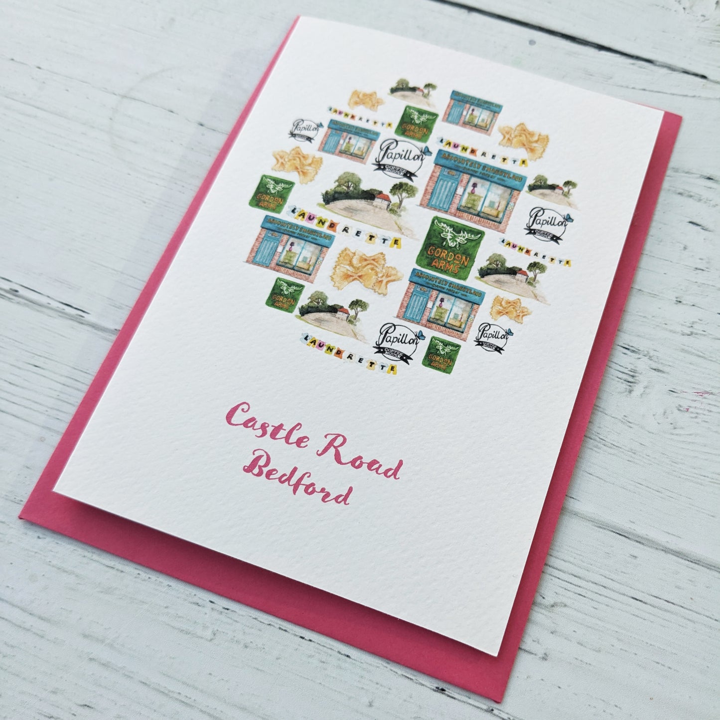Greetings card - A Local Collection - Castle Road, Bedford