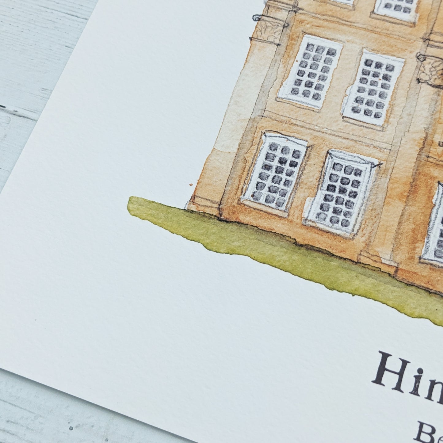 Watercolour Art Print - A Local Collection - Hinwick House, Bedfordshire
