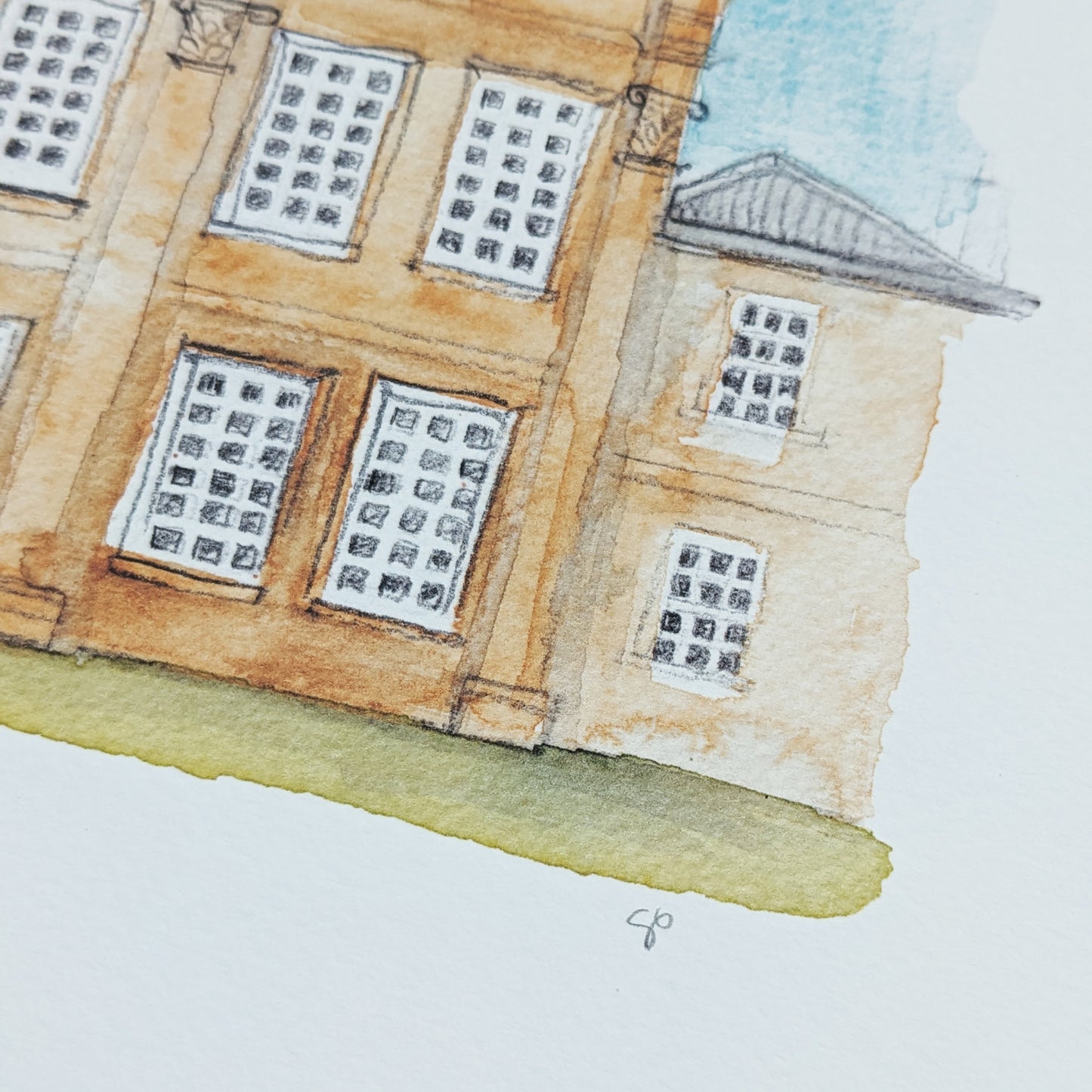 Watercolour Art Print - A Local Collection - Hinwick House, Bedfordshire