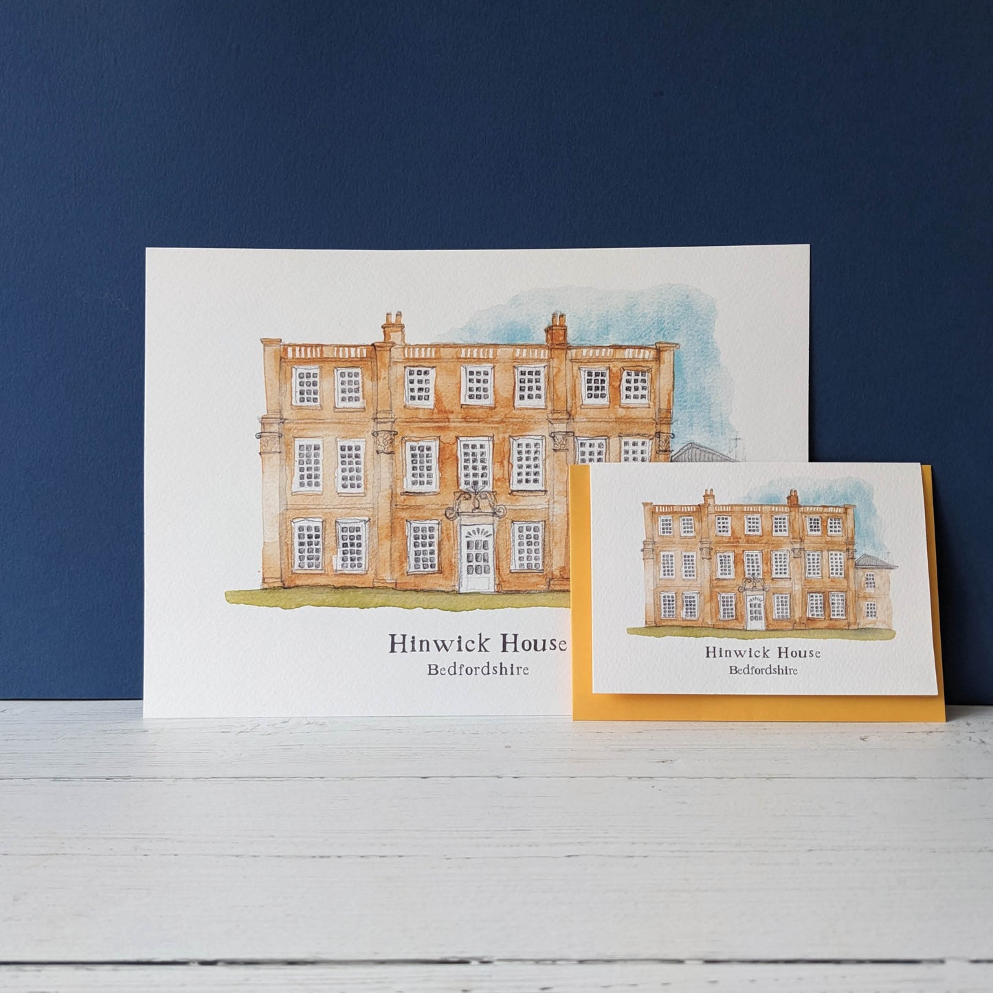 Watercolour Art Print - A Local Collection - Hinwick House, Bedfordshire