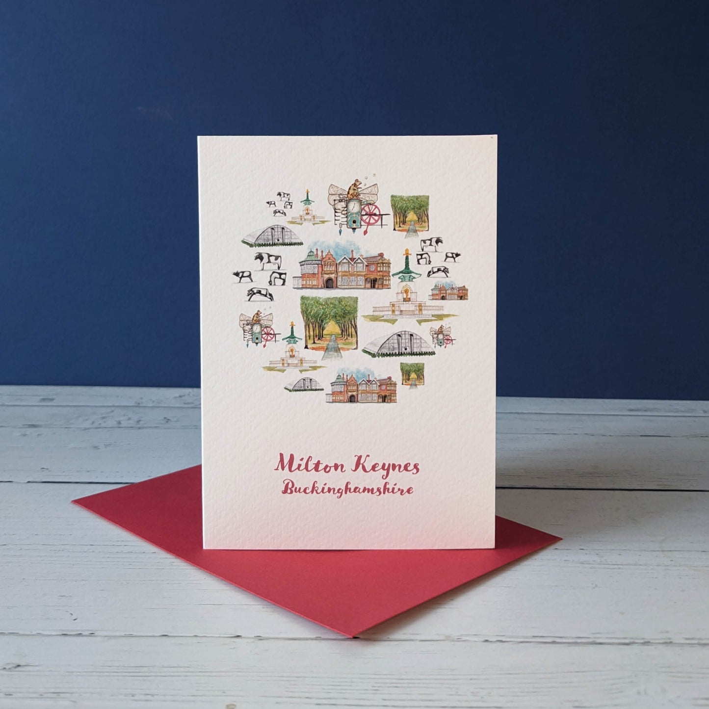 Watercolour Art Print - A Local Collection - Milton Keynes