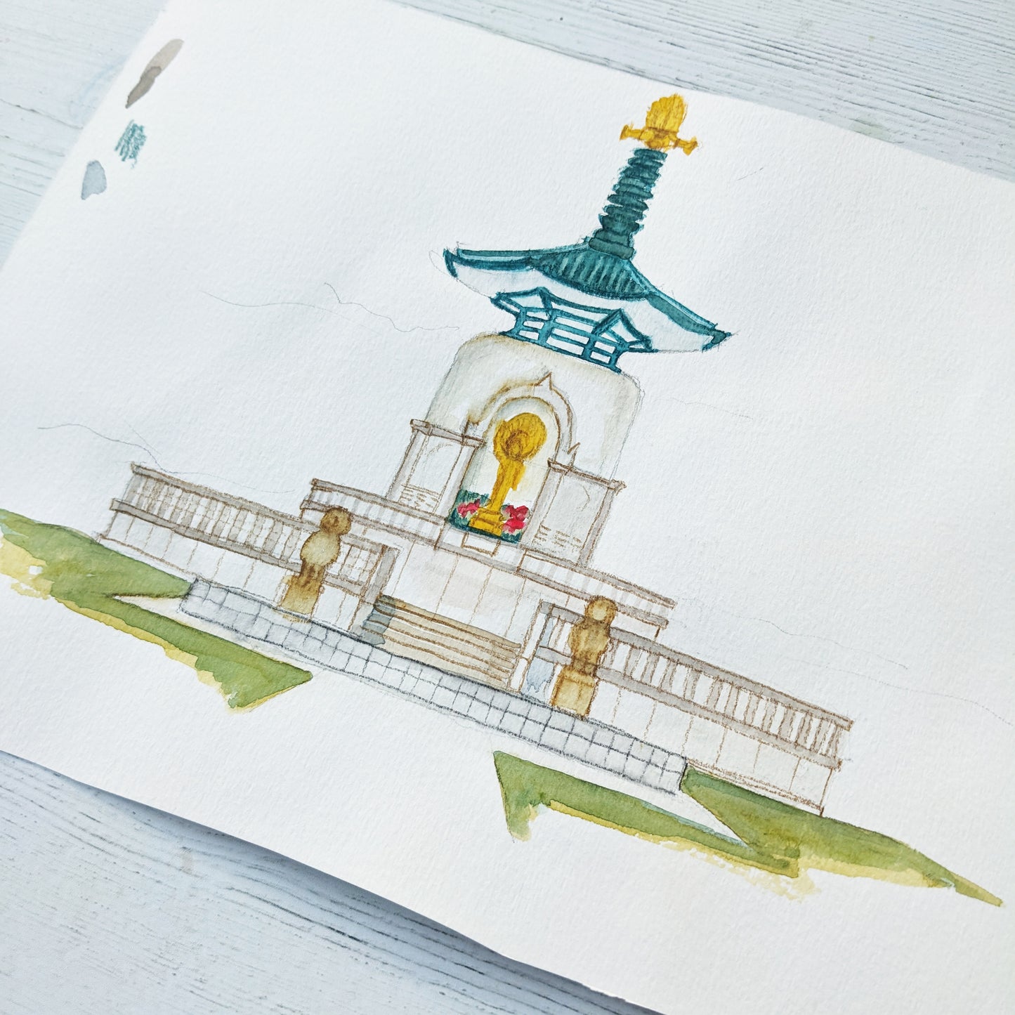 Greetings card - A Local Collection - The Peace Pagoda, Milton Keynes