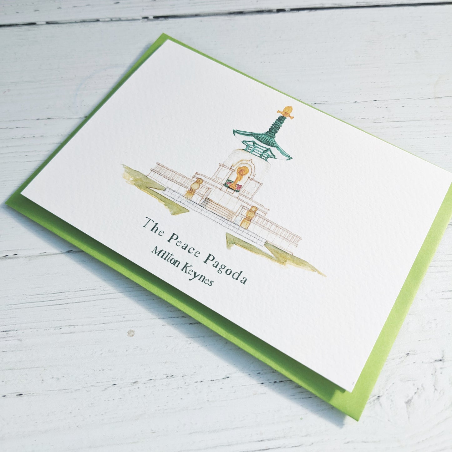 Greetings card - A Local Collection - The Peace Pagoda, Milton Keynes