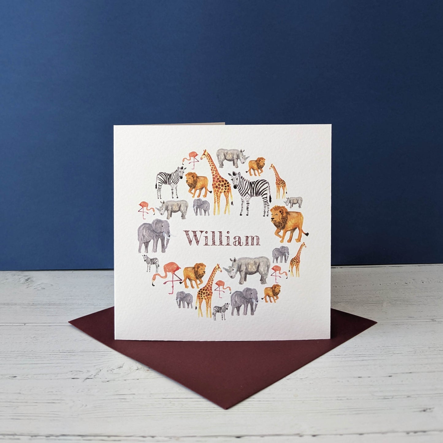 Personalised Greetings card - African Safari