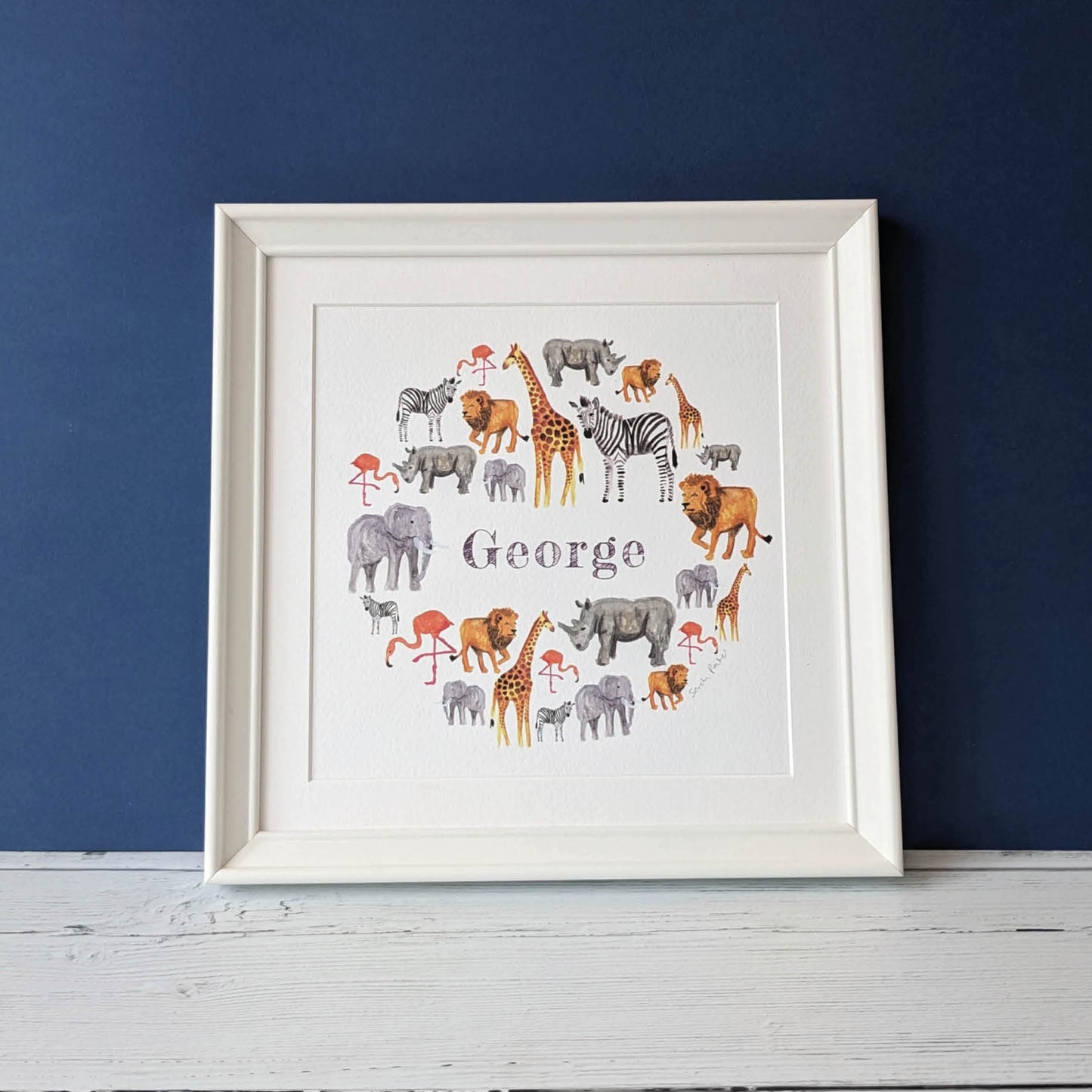 Personalised Watercolour Print - African Safari