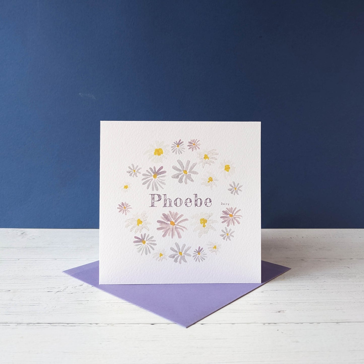 Personalised Greetings Card - Daisy - April birth flower
