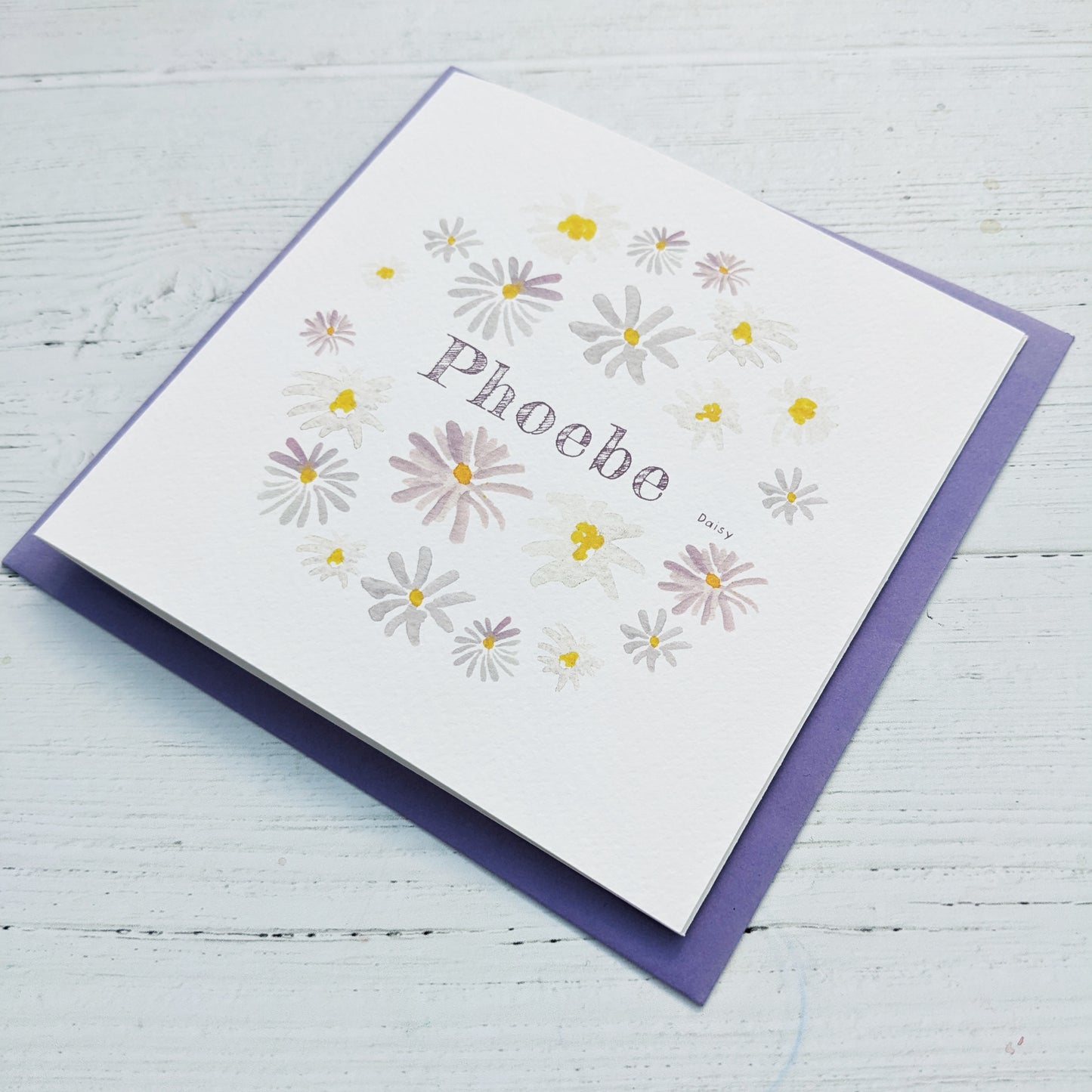 Personalised Greetings Card - Daisy - April birth flower