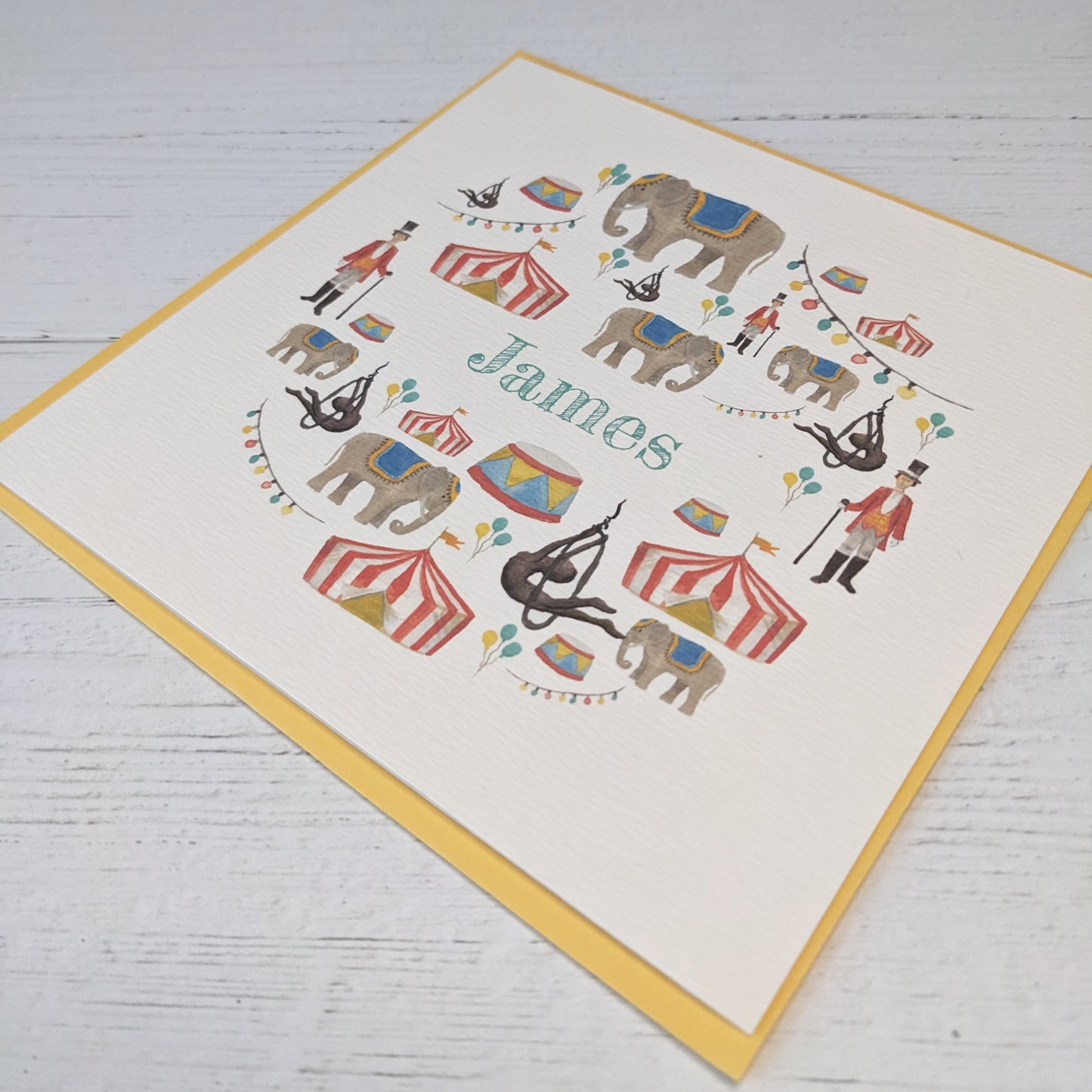Personalised Greetings Card - Circus In Town