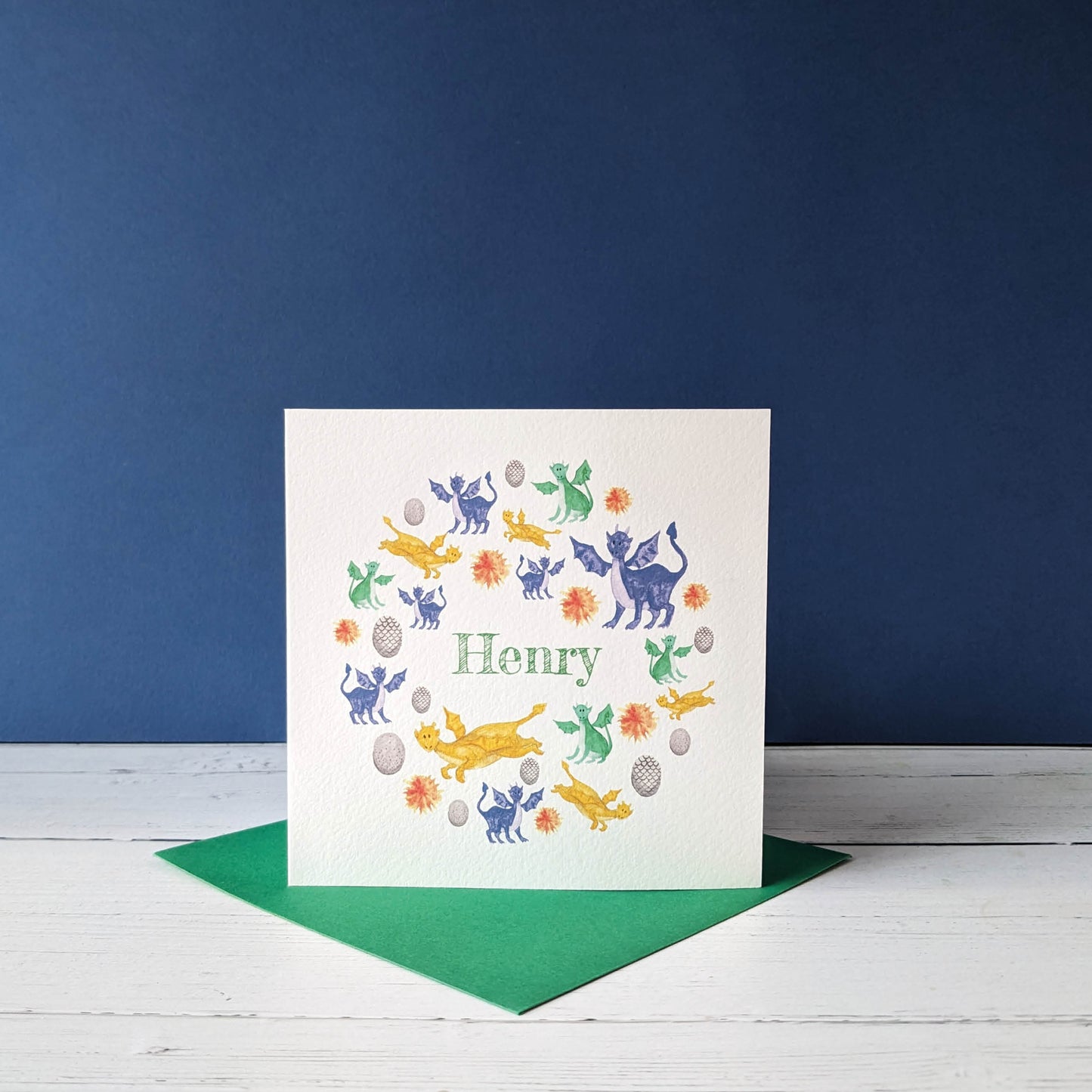 Personalised Greetings Card - Daring Dragons