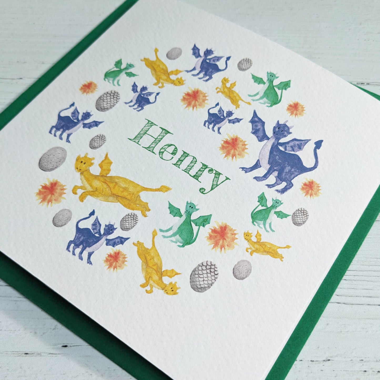 Personalised Greetings Card - Daring Dragons