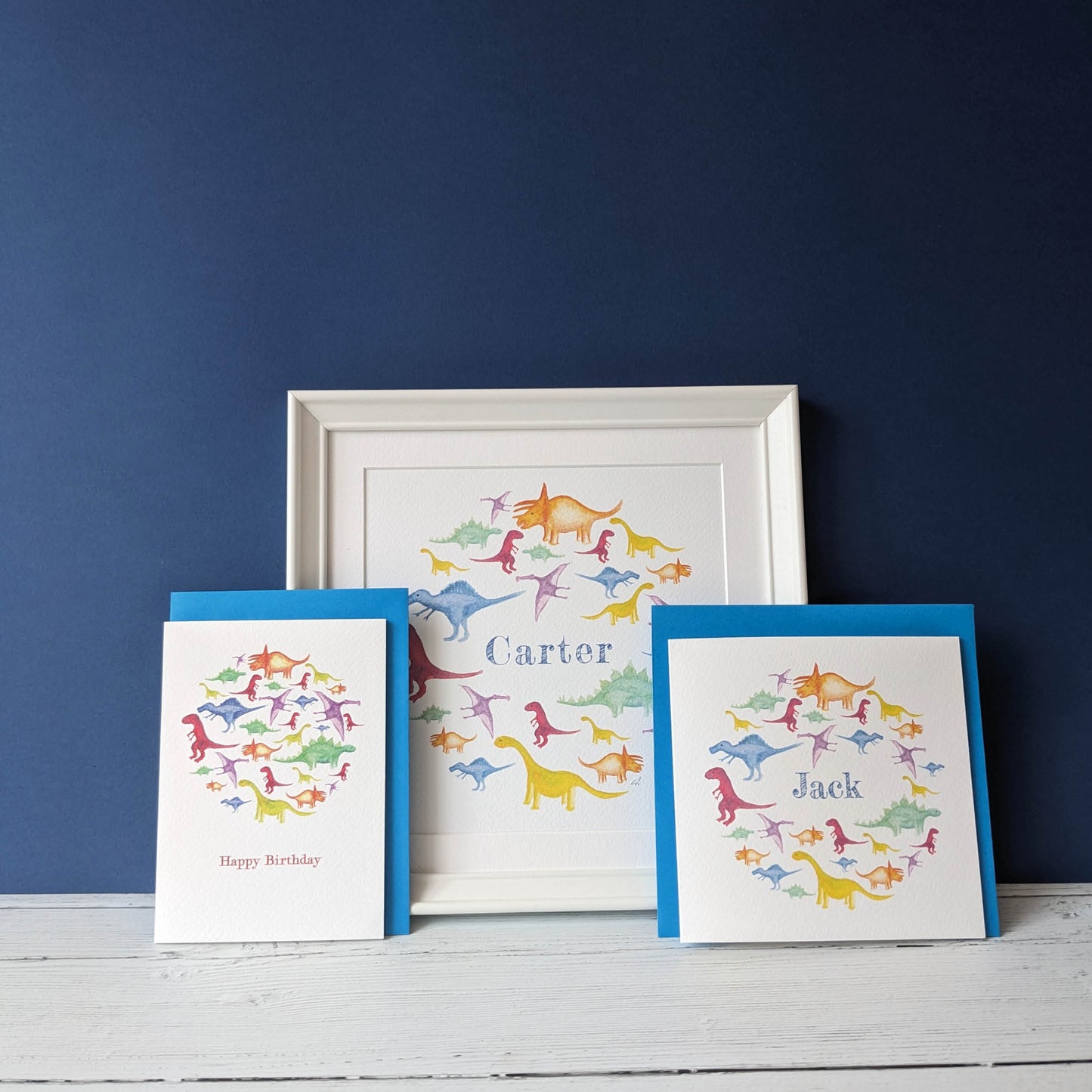 Greetings card - Dazzling Dinosaurs - Happy Birthday