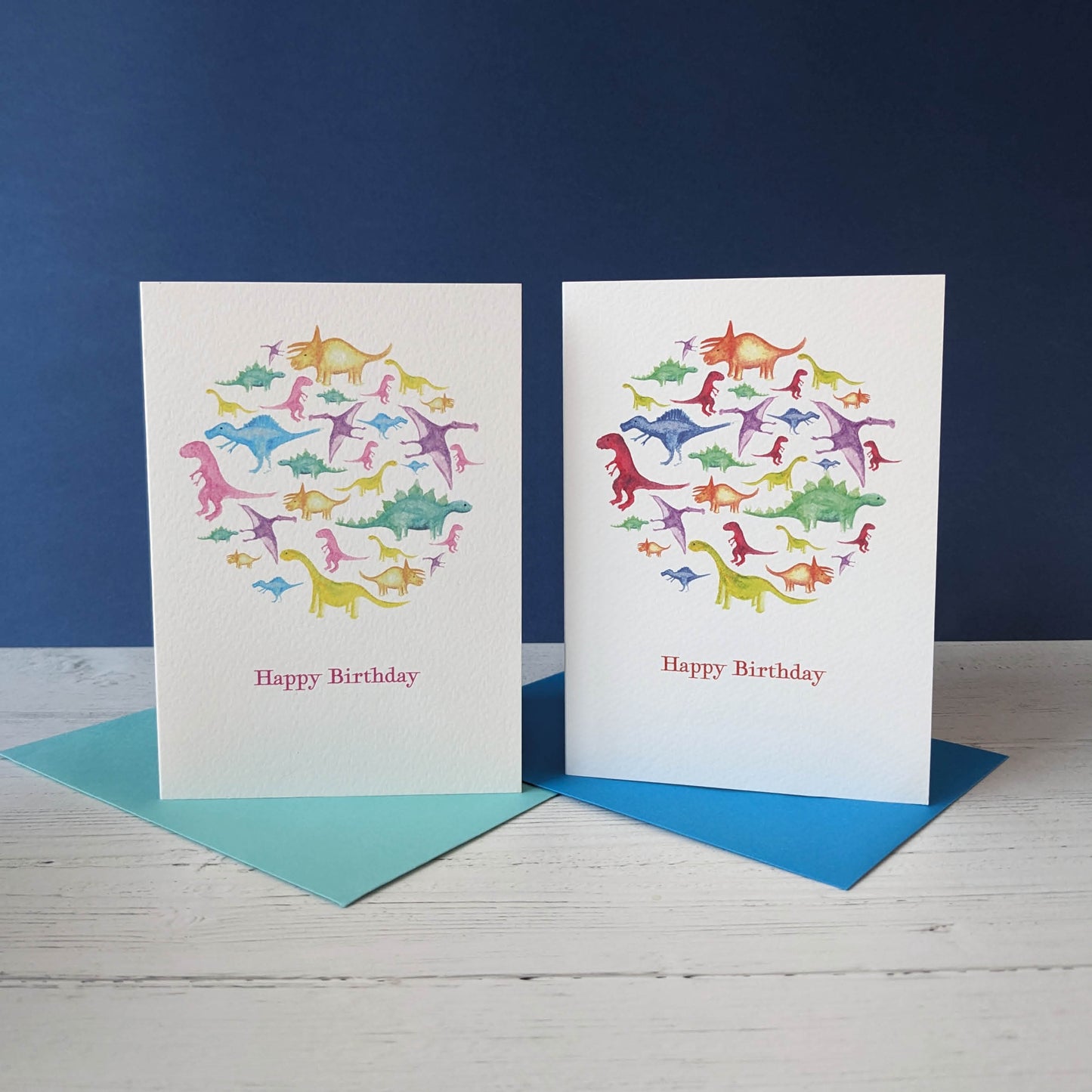 Greetings card - Dazzling Dinosaurs - Happy Birthday
