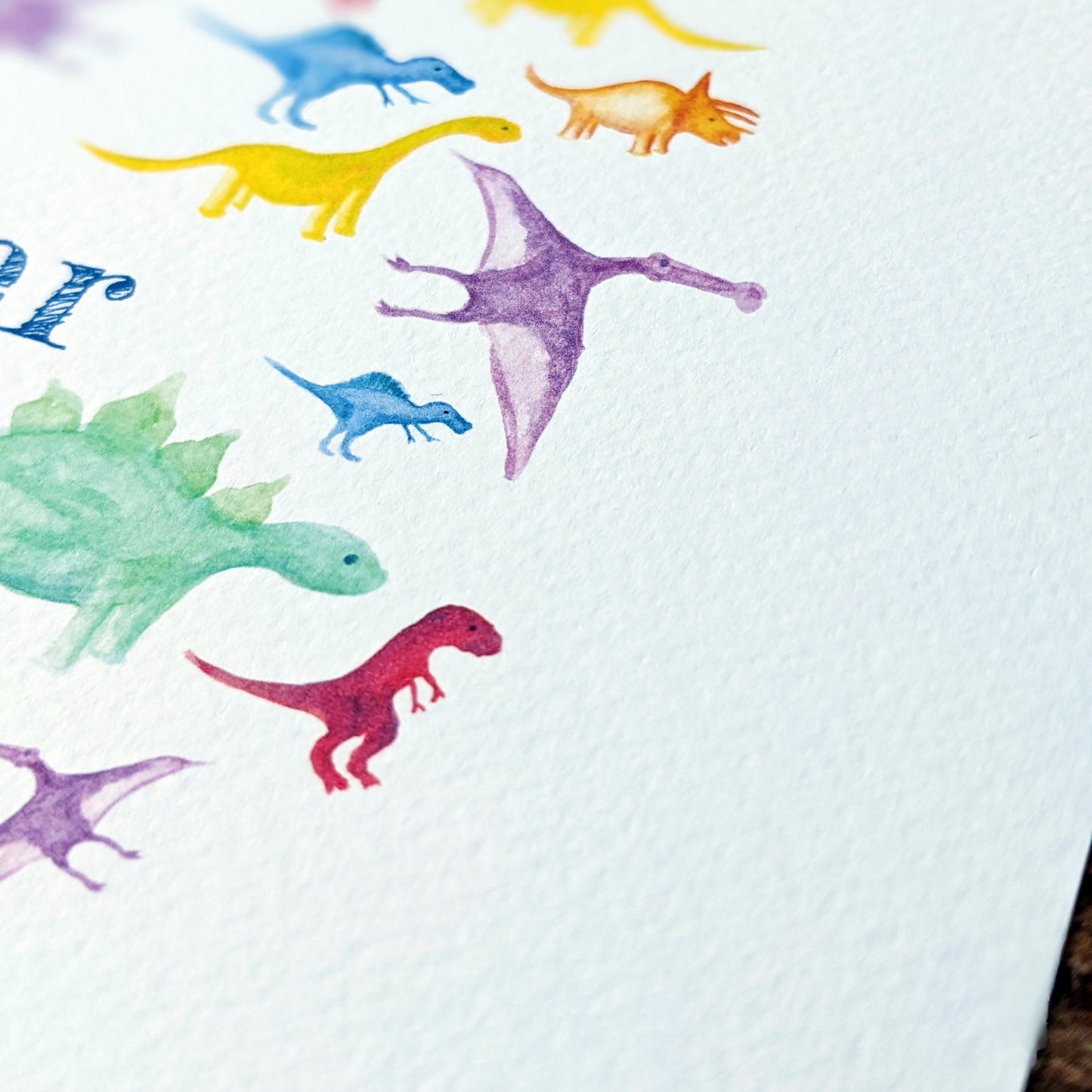 Greetings card - Dazzling Dinosaurs - Happy Birthday