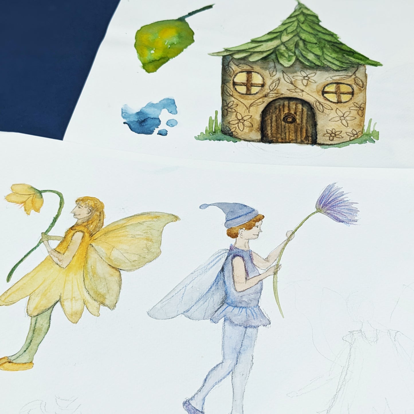 Personalised Greetings Card - Friendly Flower Fairies