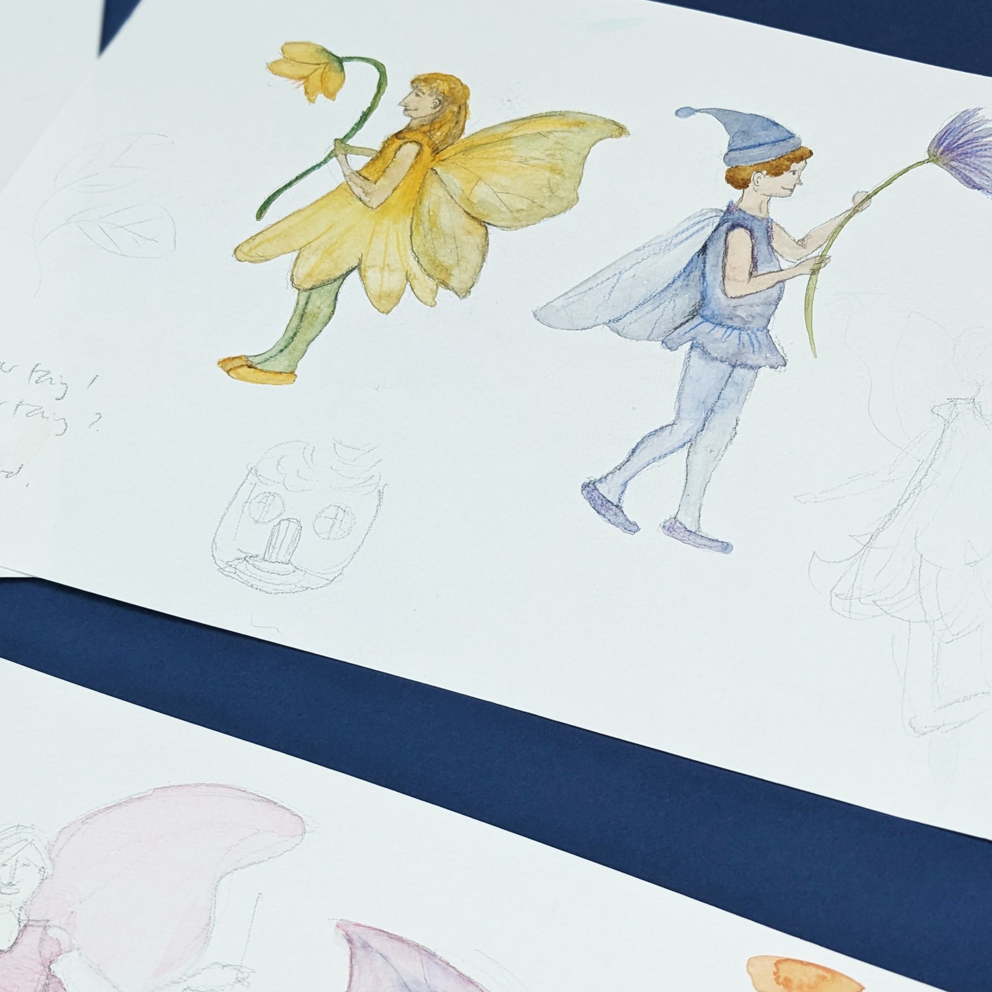 Personalised Greetings Card - Friendly Flower Fairies