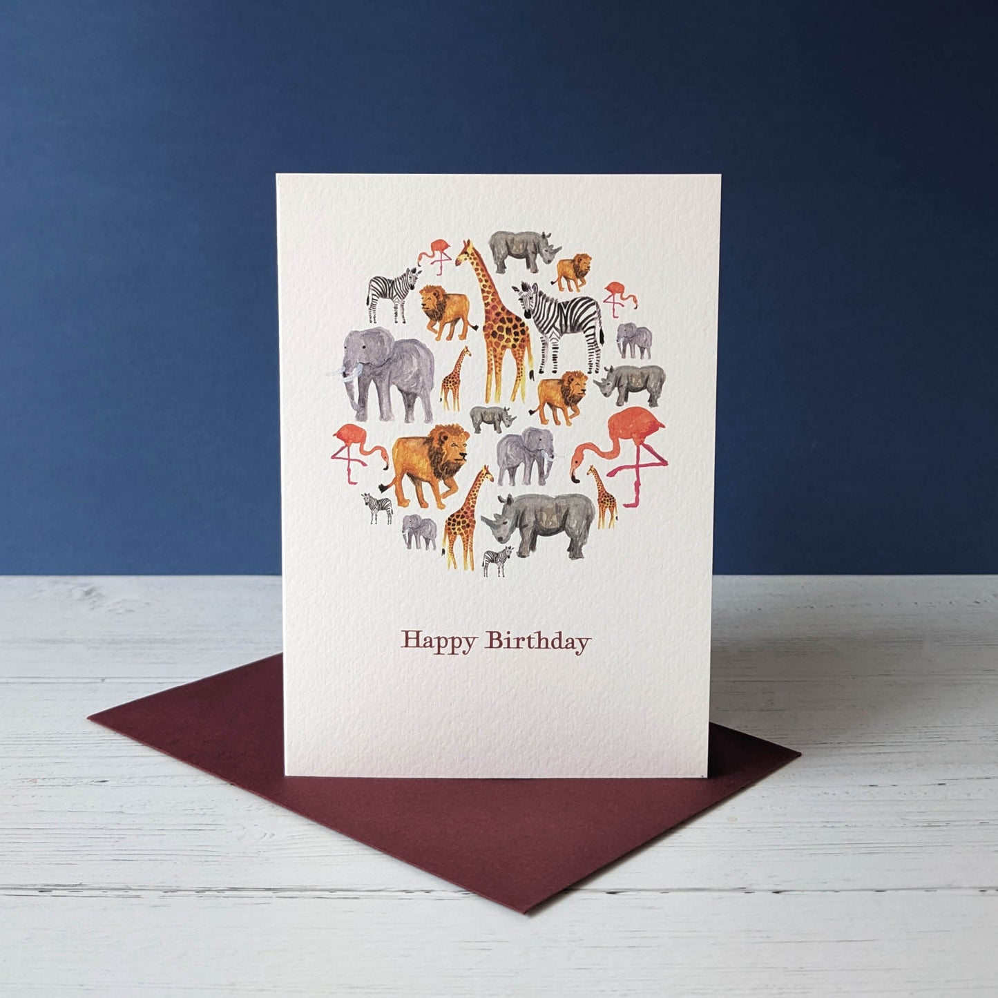 Greetings card - African Safari - Happy Birthday