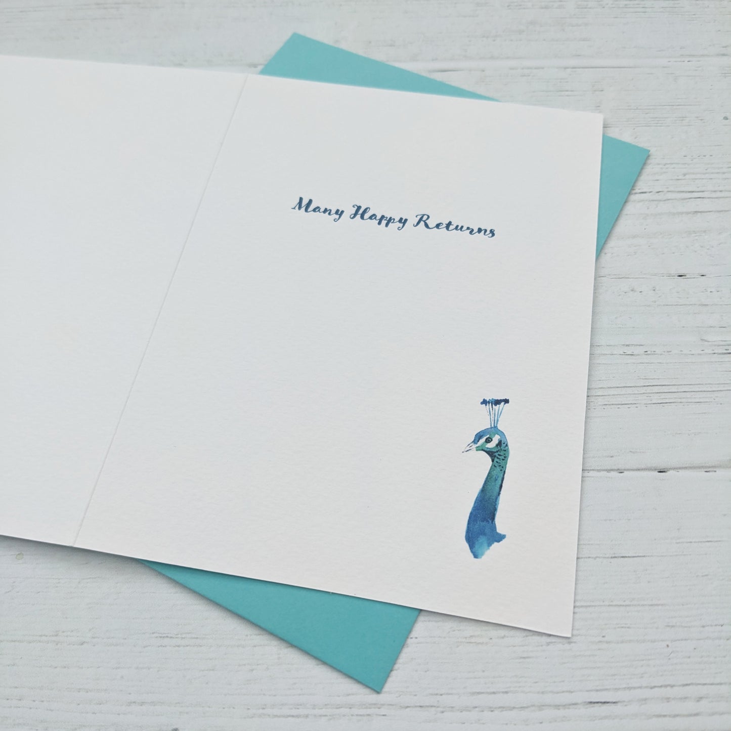 Greetings card - Peacock - Happy Birthday