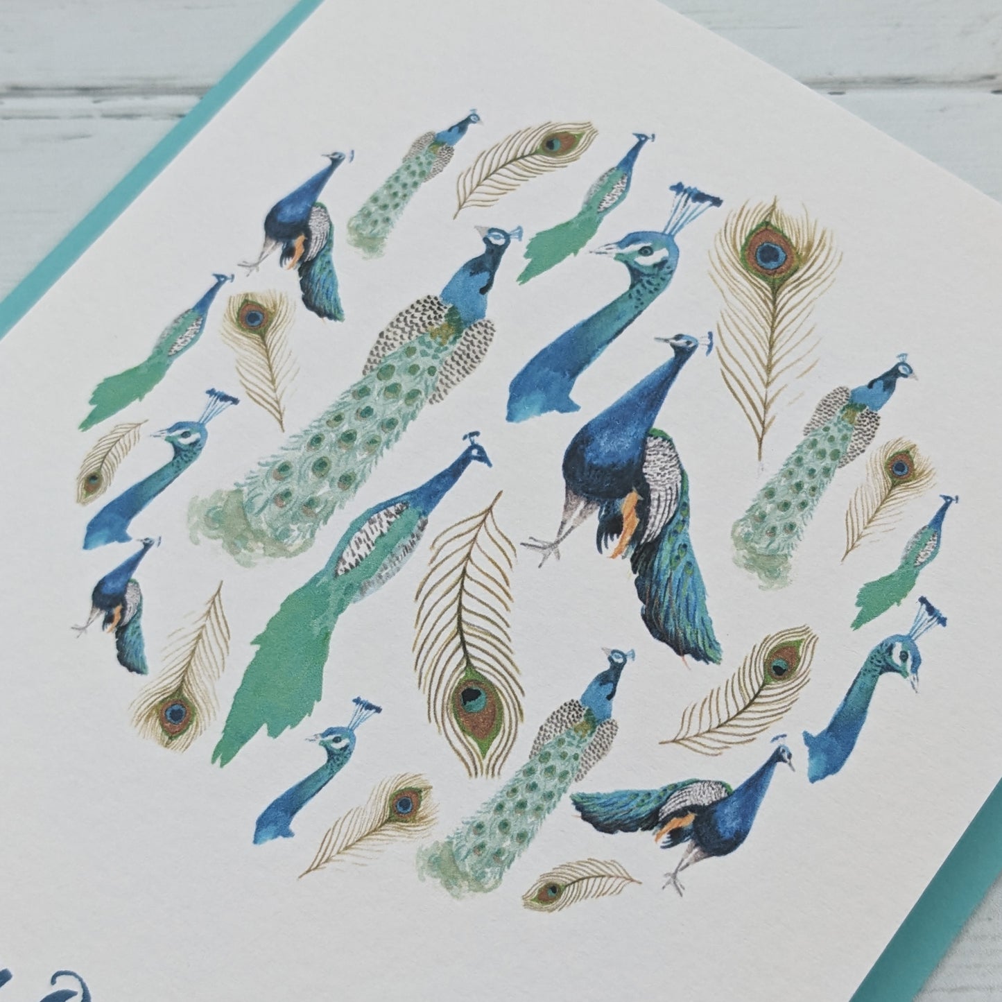 Greetings card - Peacock - Happy Birthday