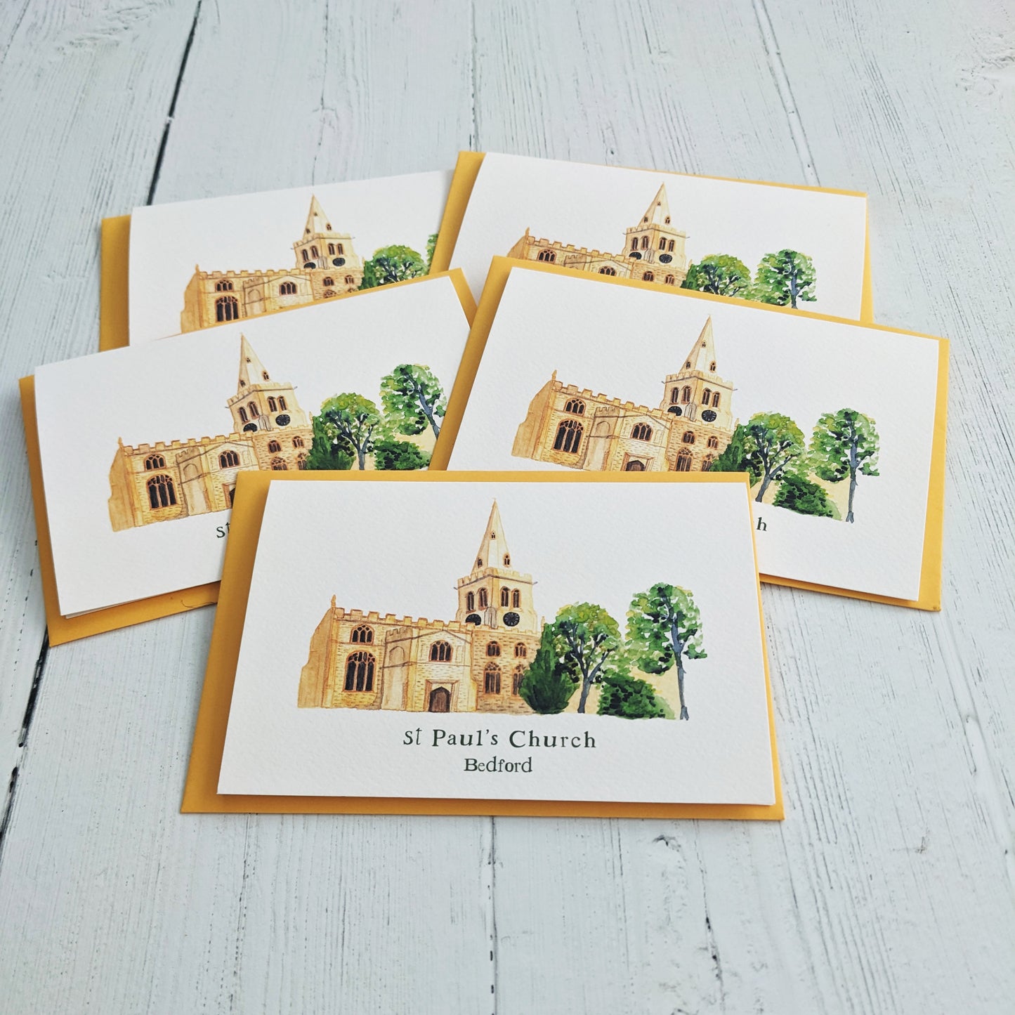 Greetings card - A Local Collection - St Paul's Church, Bedford Pack of 5