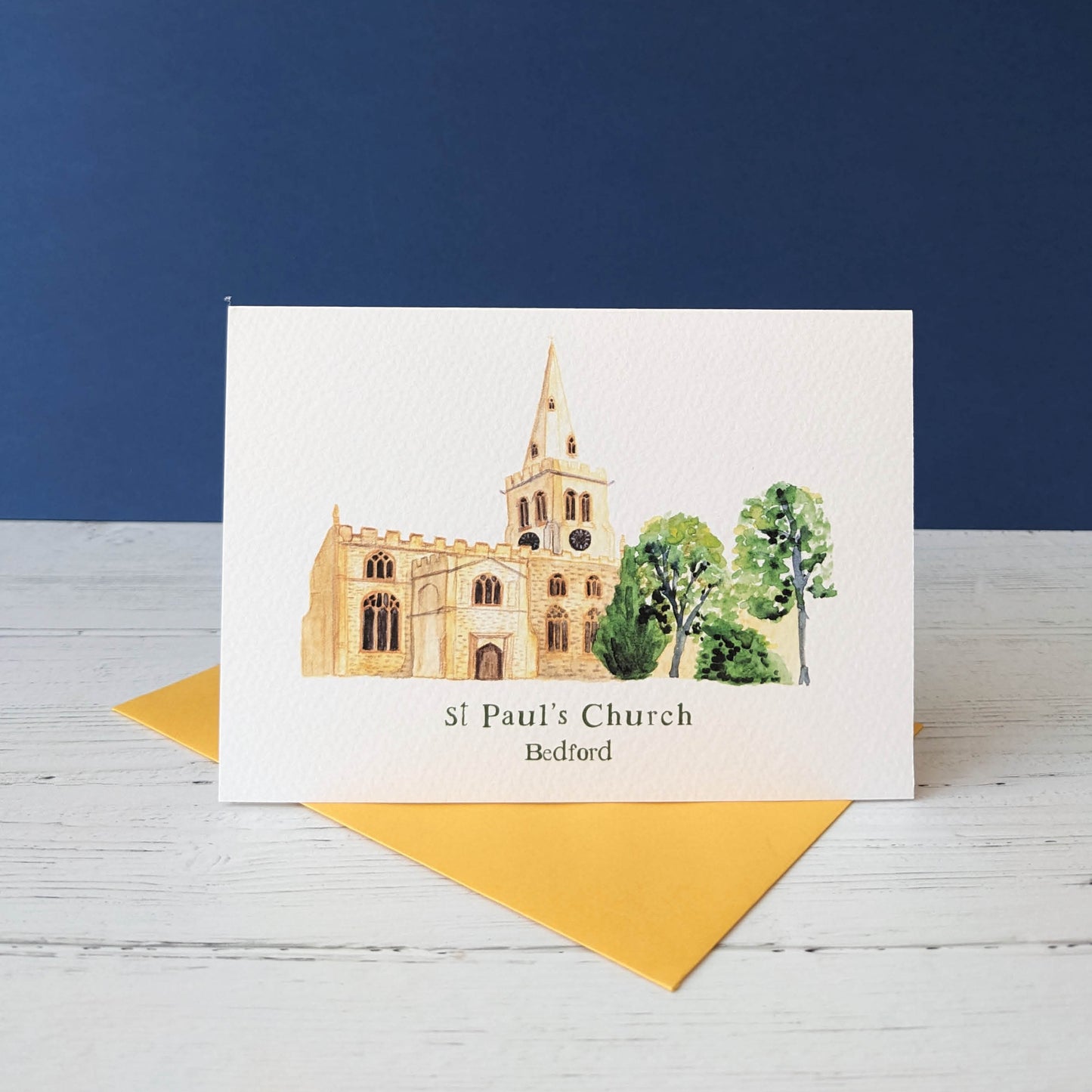 Watercolour Art Print - A Local Collection - St Paul's Church, Bedford