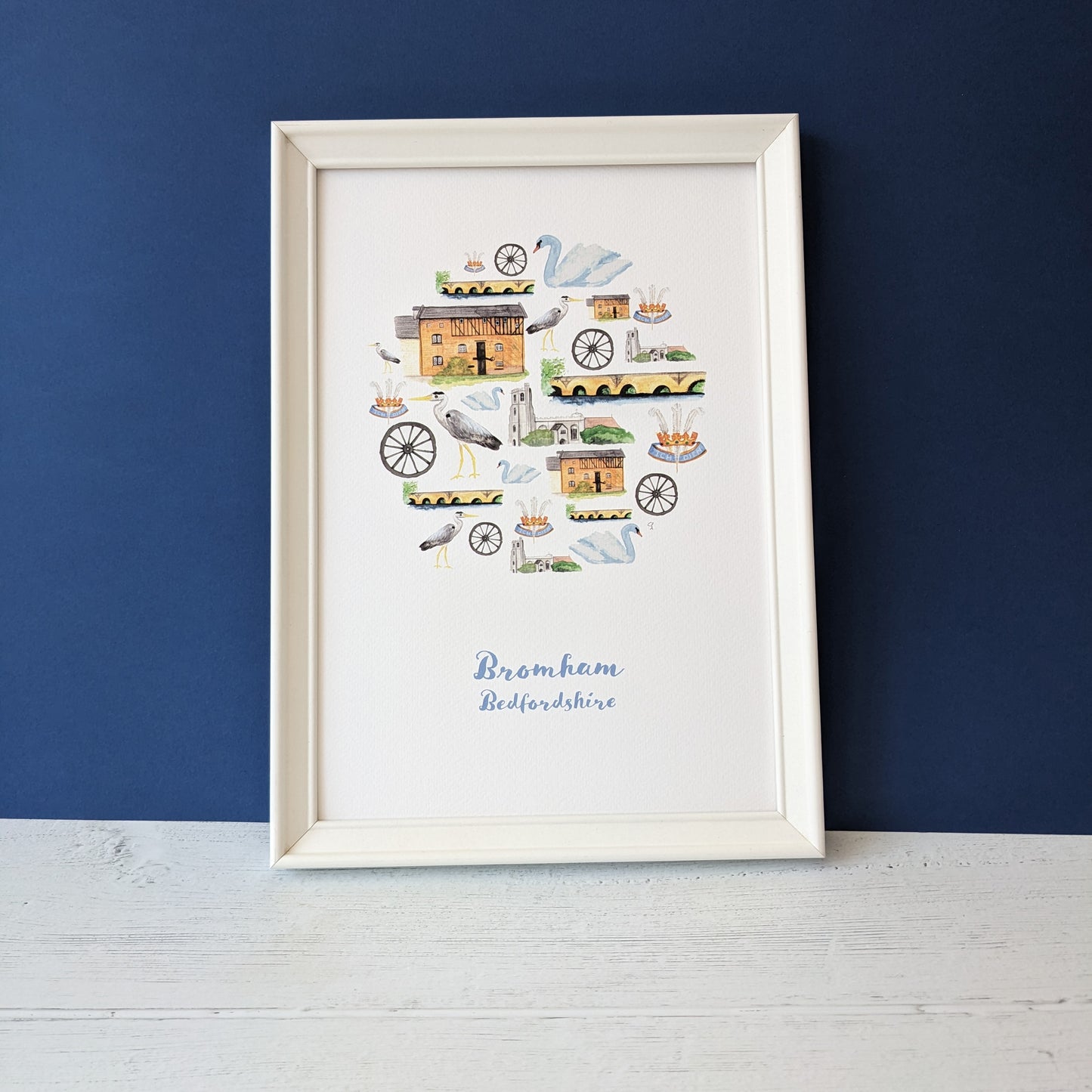 Watercolour Art Print - A Local Collection - Bromham