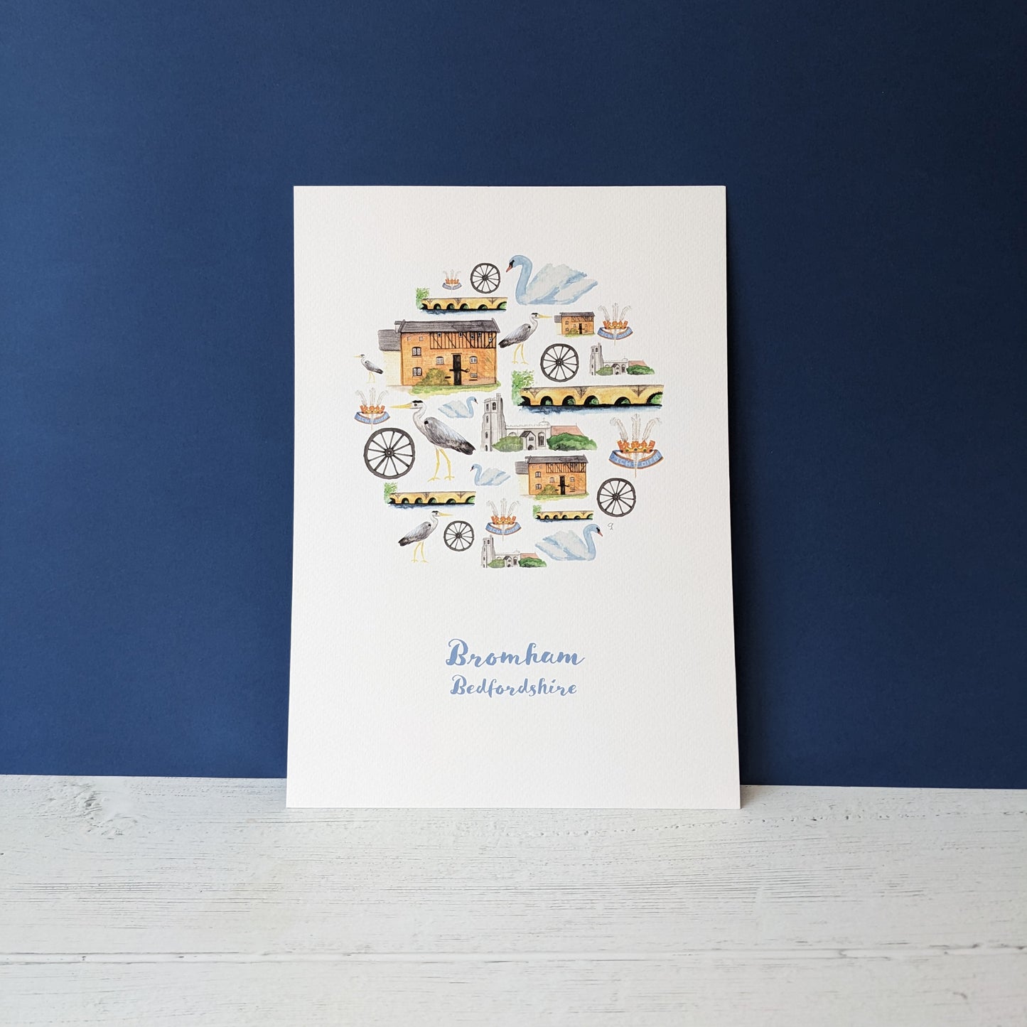 Watercolour Art Print - A Local Collection - Bromham