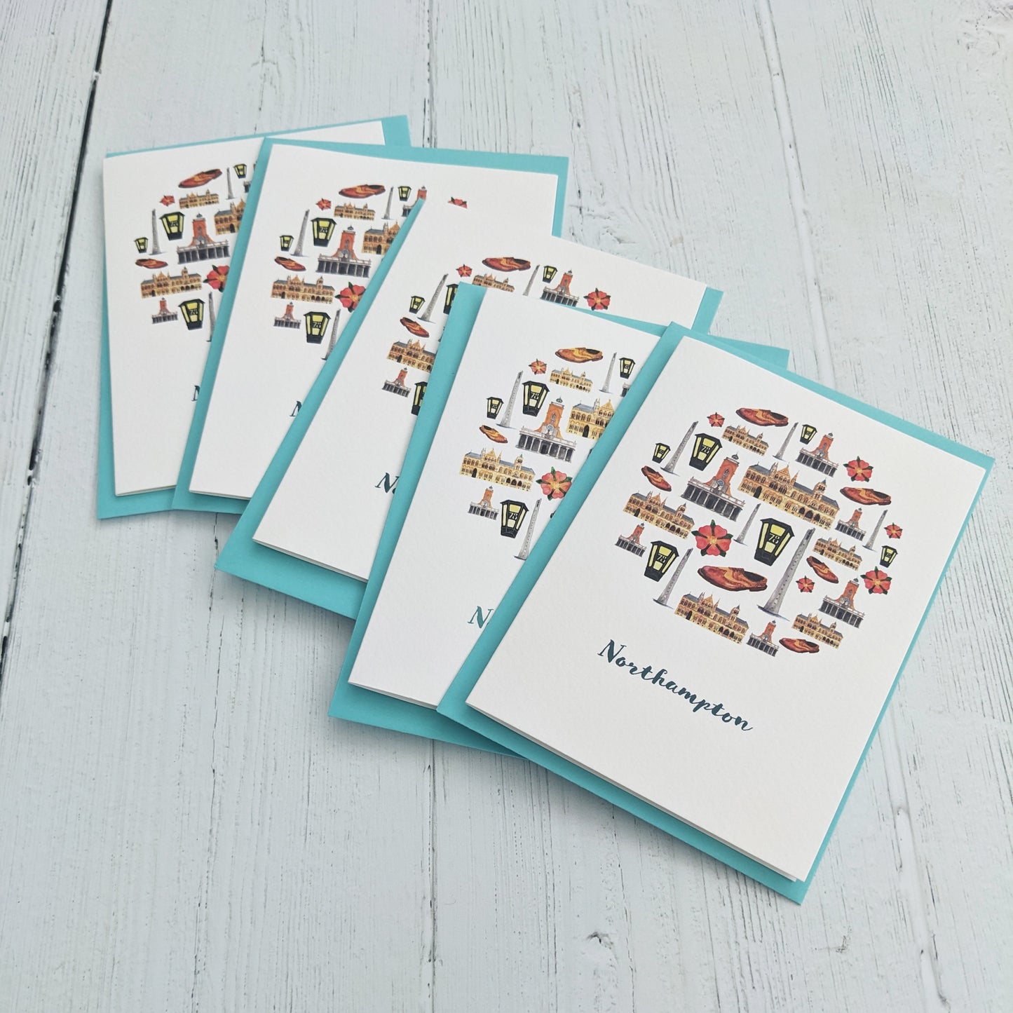 Greetings card - A Local Collection - Northampton Pack of 5