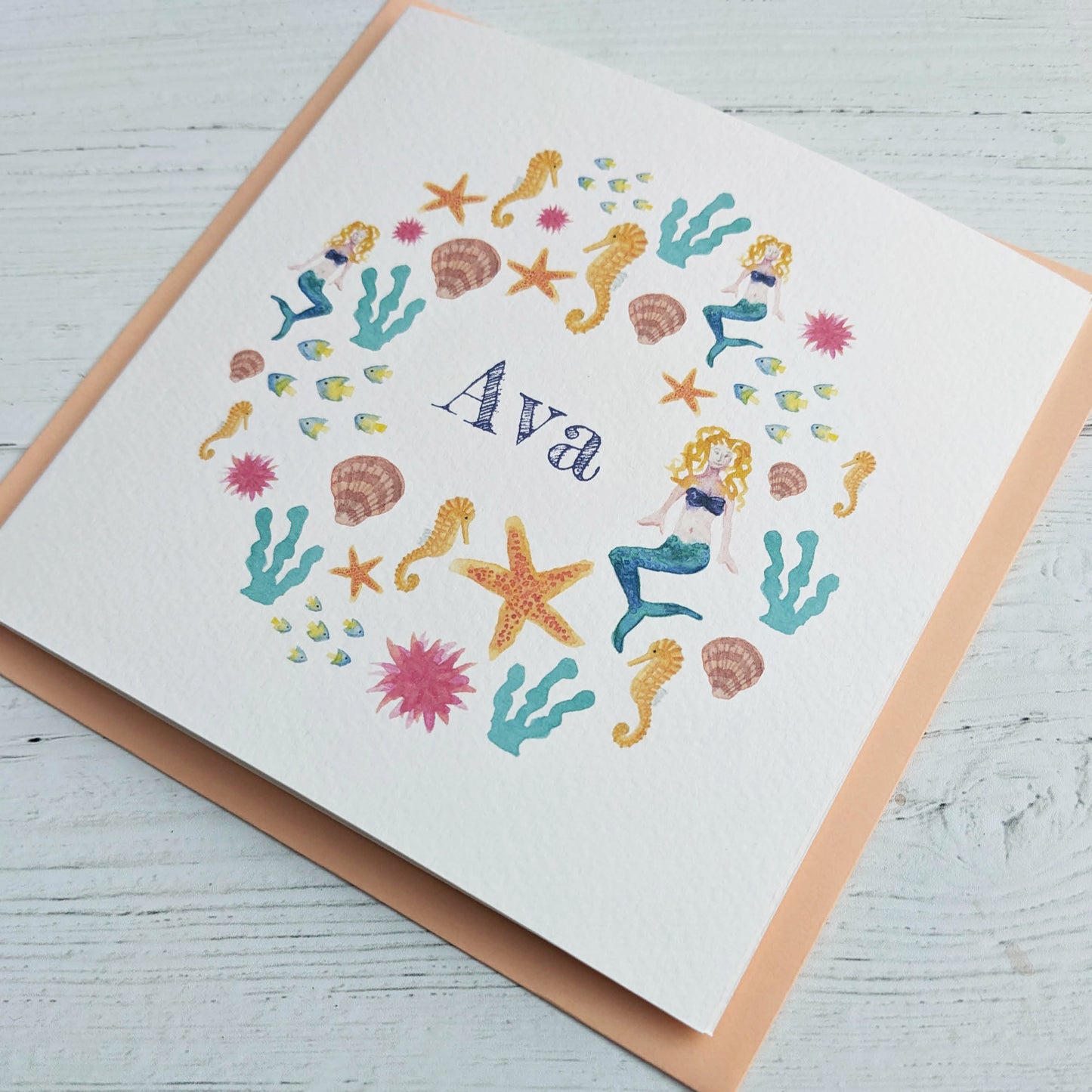 Personalised Greetings Card - Mermaid Lagoon