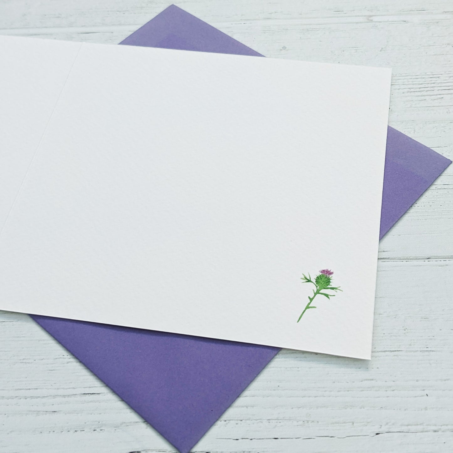 Personalised Greetings Card - Thistle