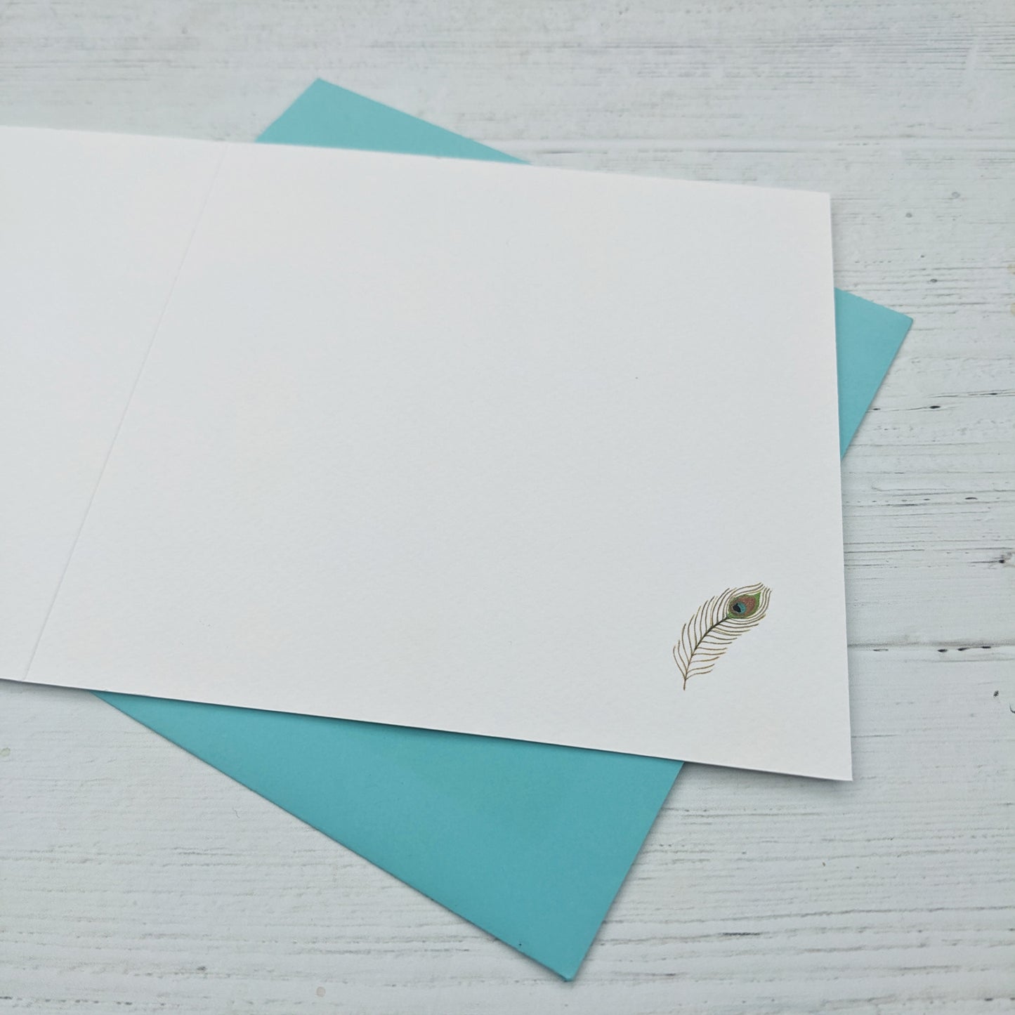 Personalised Greetings Card - Peacock