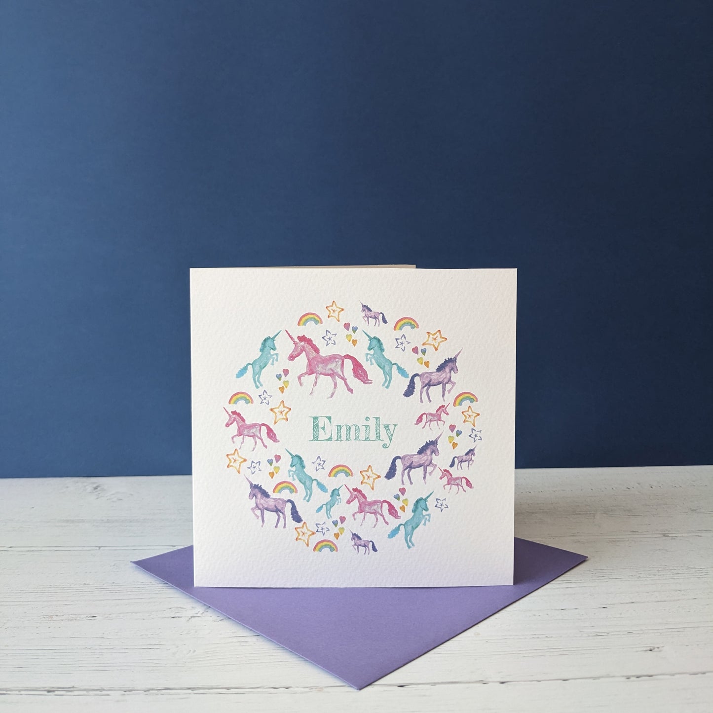 Personalised Greetings card - Unicorn Magic