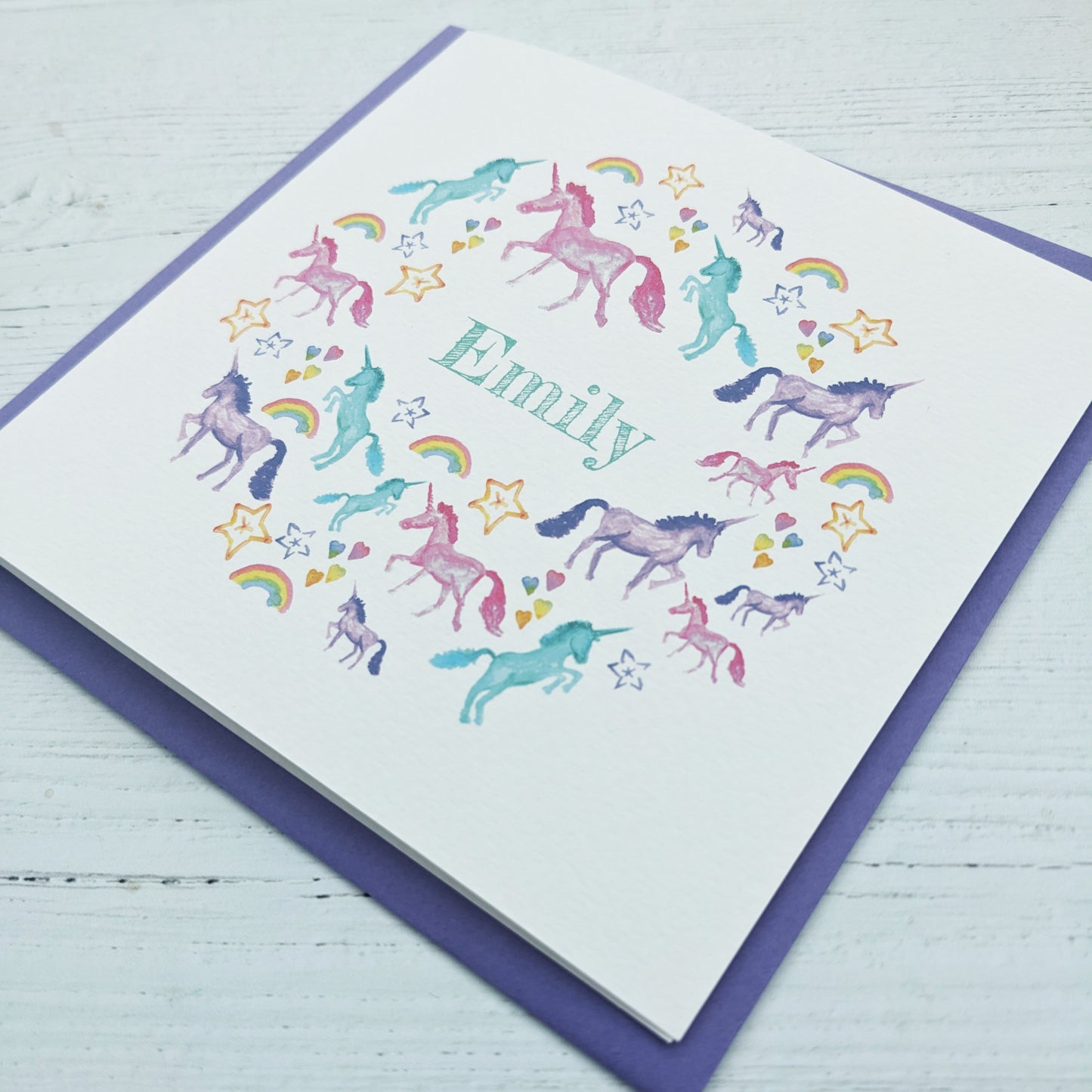 Personalised Greetings card - Unicorn Magic
