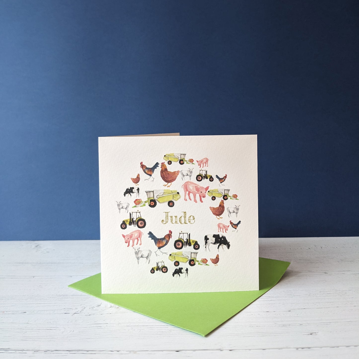 Personalised Greetings card - The Farmyard