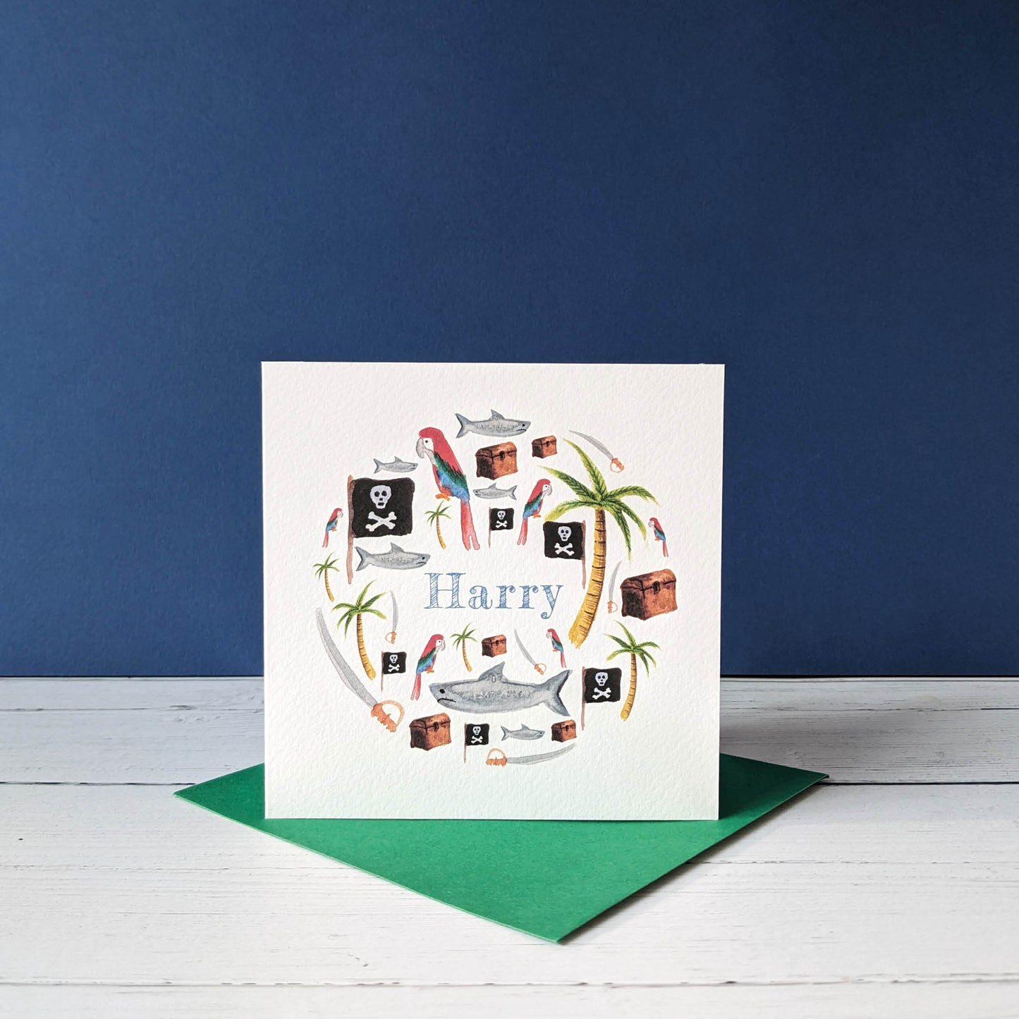 Personalised Greetings Card - Pirate Cove