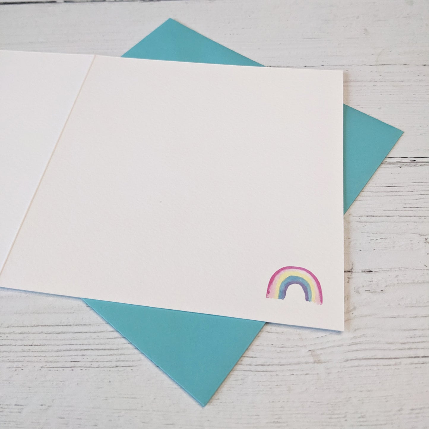 Personalised Greetings Card - Rainbow Sky