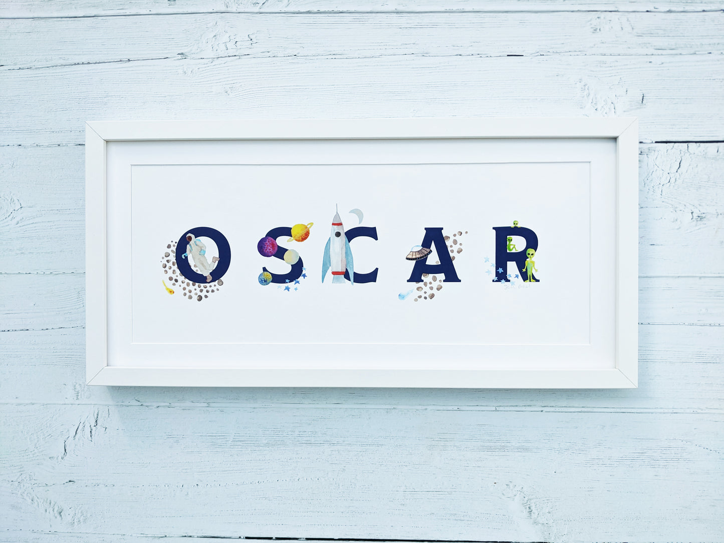 Personalised Watercolour Print - Space Exploration