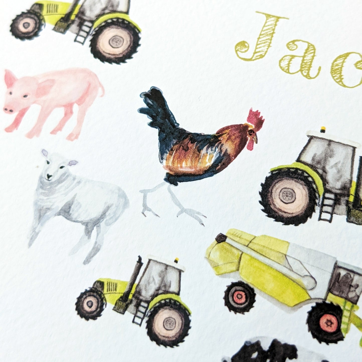 Personalised Greetings card - The Farmyard