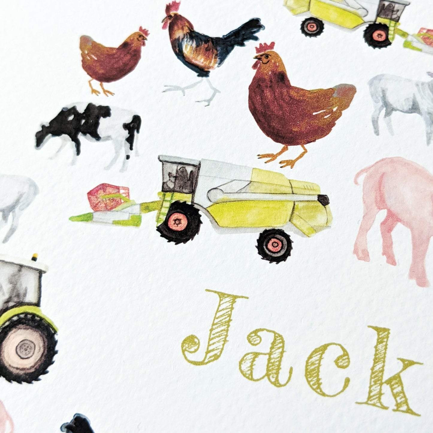 Personalised Greetings card - The Farmyard