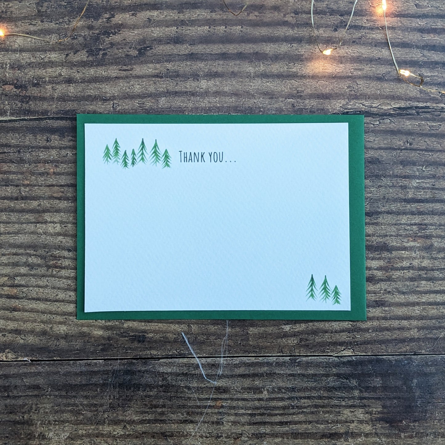 Christmas Thank You Cards - Christmas Trees - Pack of 6