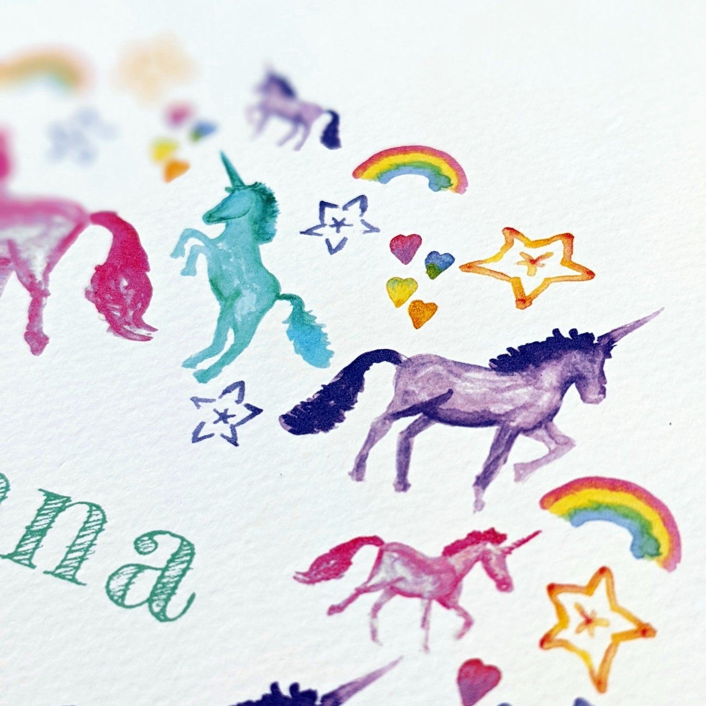 Greetings card - Unicorn Magic - Happy Birthday