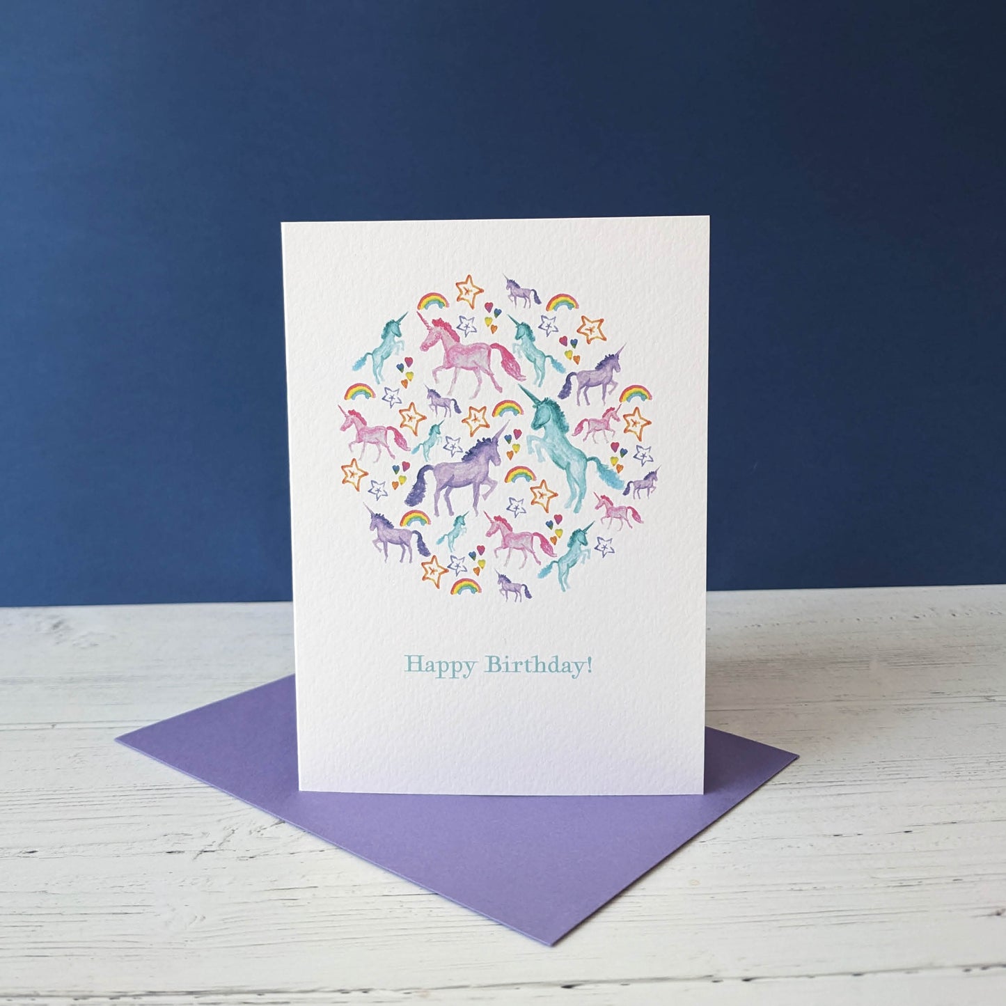 Greetings card - Unicorn Magic - Happy Birthday