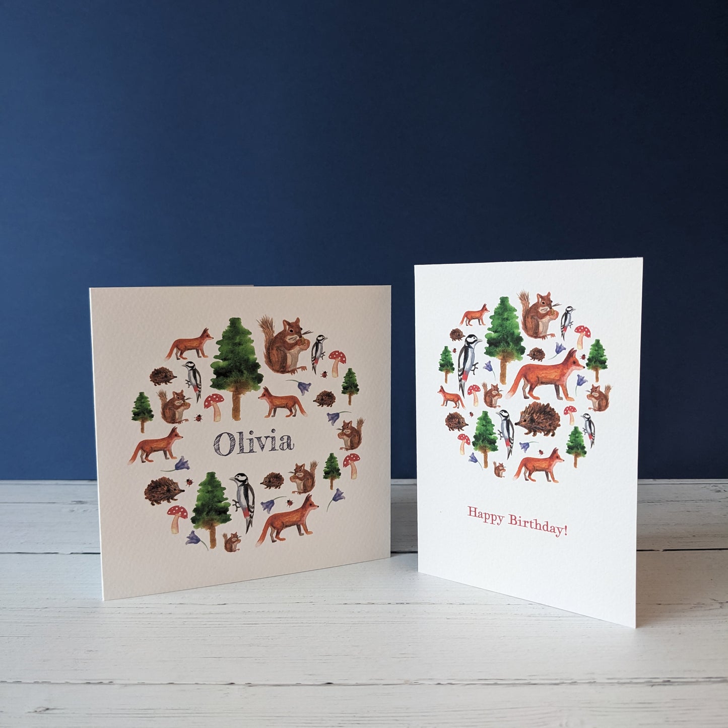 Personalised Greetings card - Woodland Clearing
