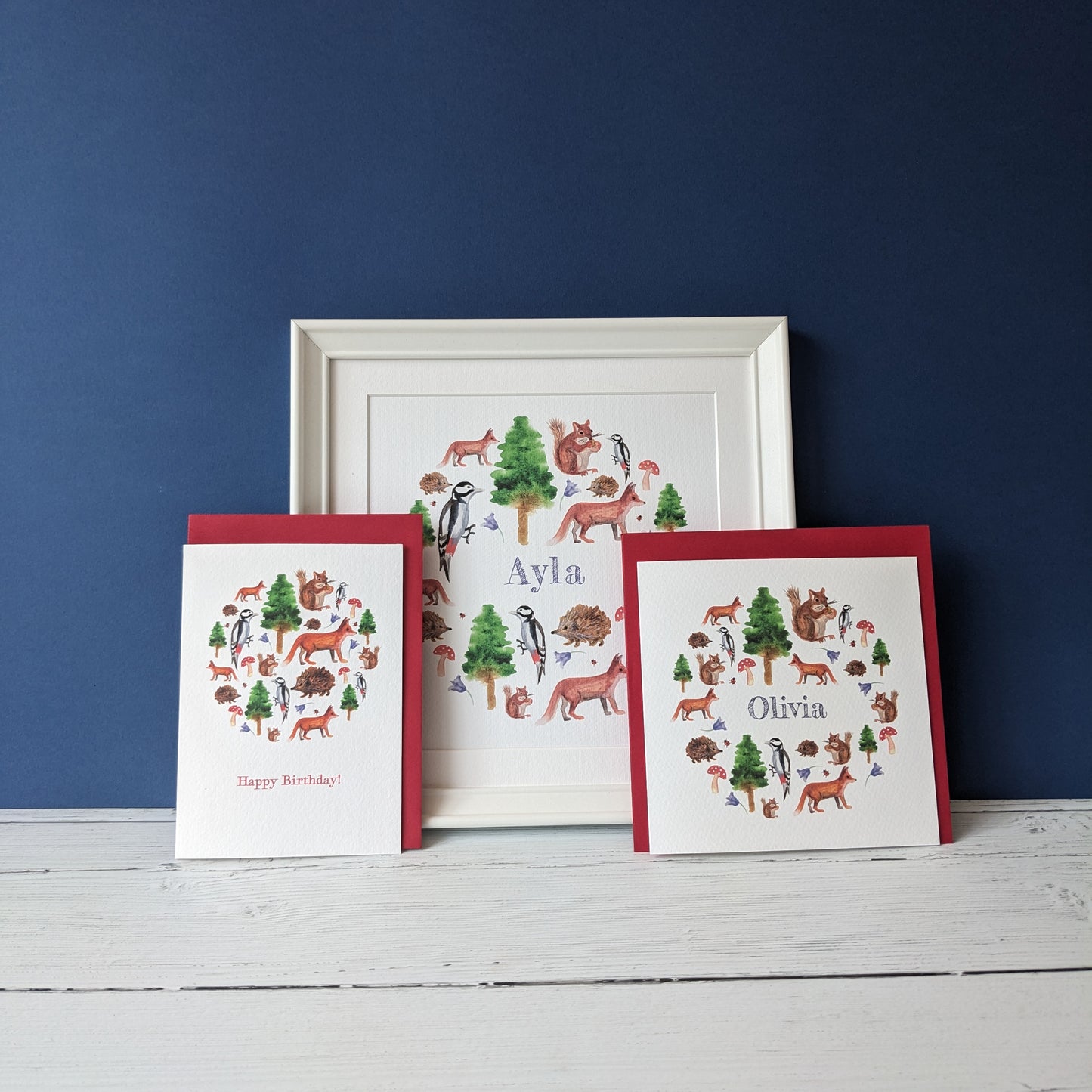 Personalised Greetings card - Woodland Clearing