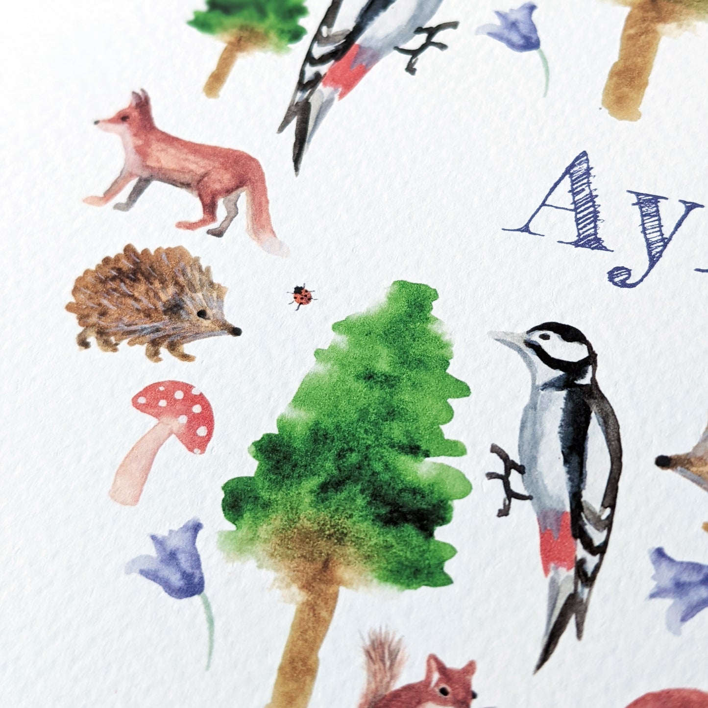 Personalised Greetings card - Woodland Clearing