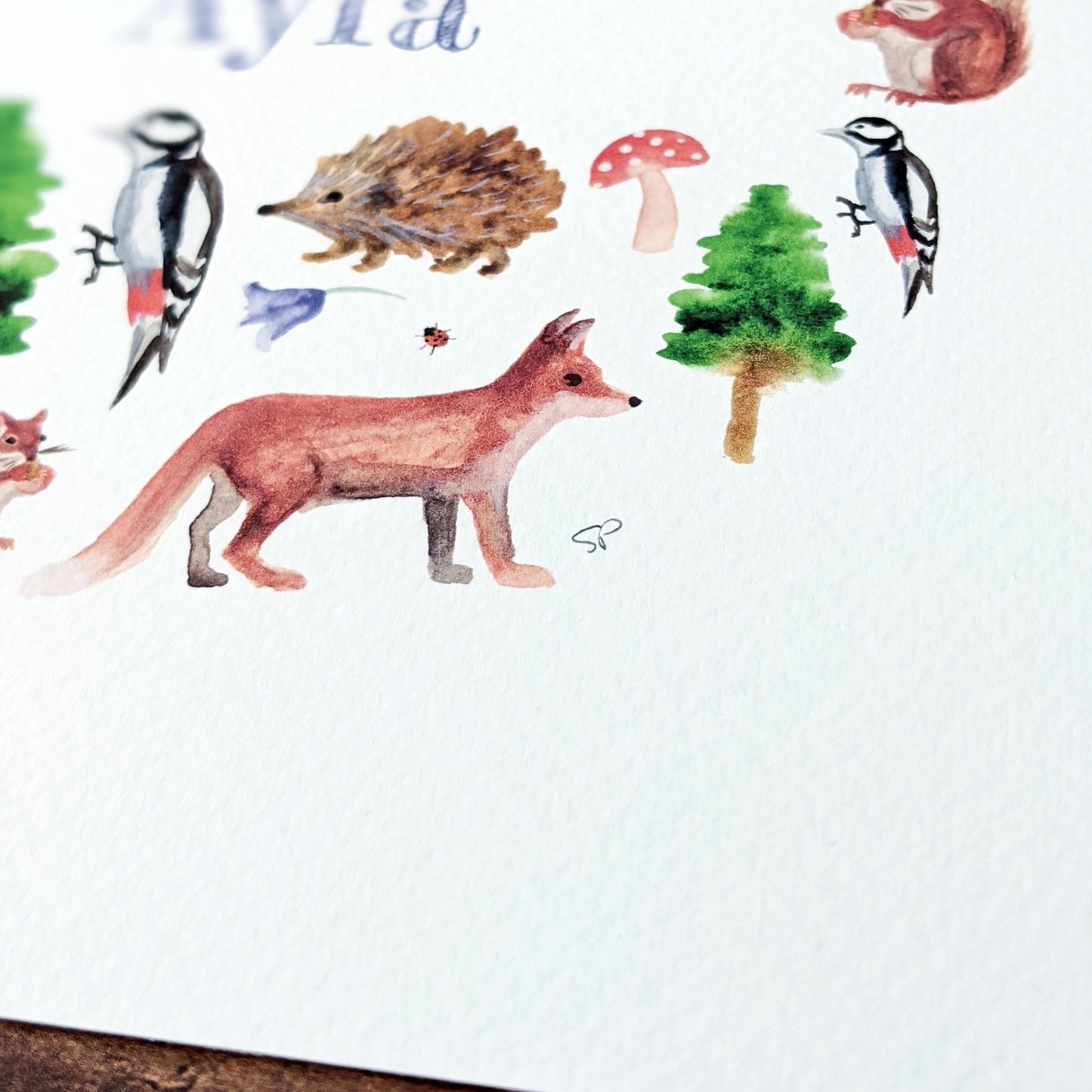 Personalised Greetings card - Woodland Clearing