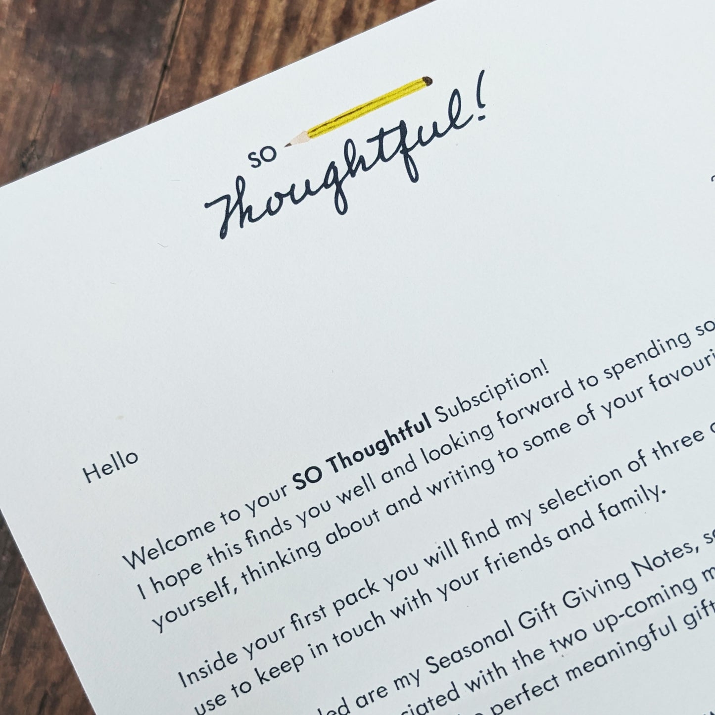 SO Thoughtful Card & Gift giving Subscription Pack - 12 months