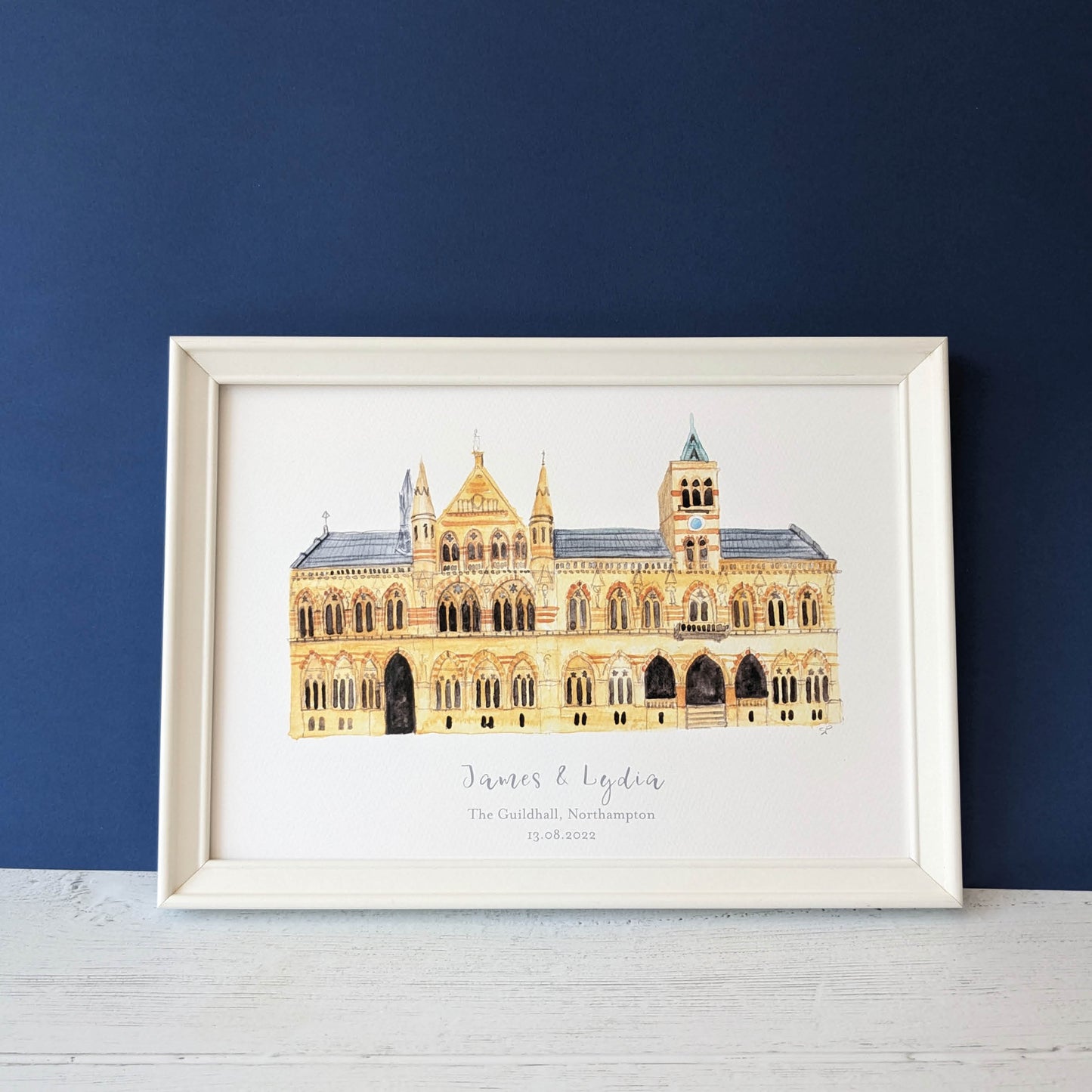Watercolour Art Print - A Local Collection - The Guildhall, Northampton