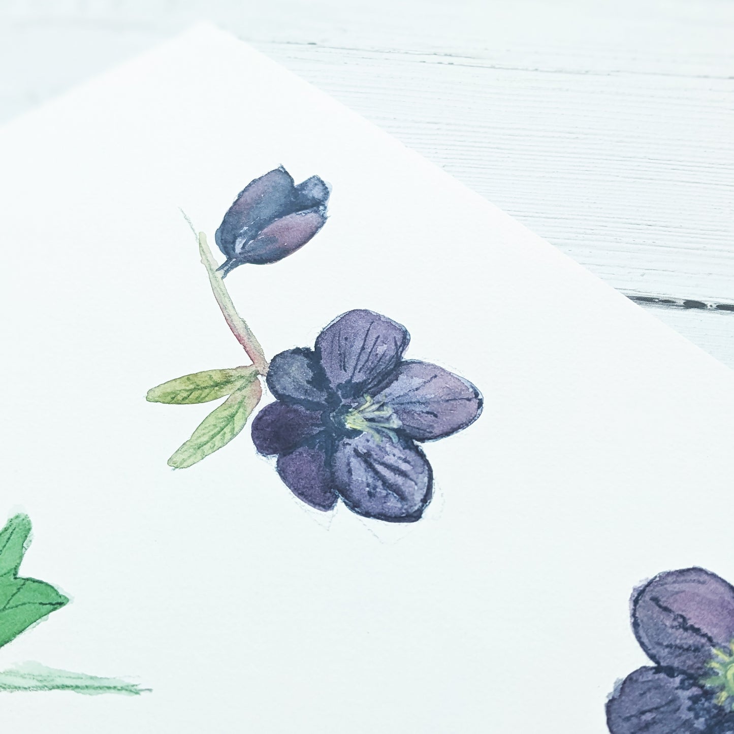 Personalised Winter Floral Wreath Art Print